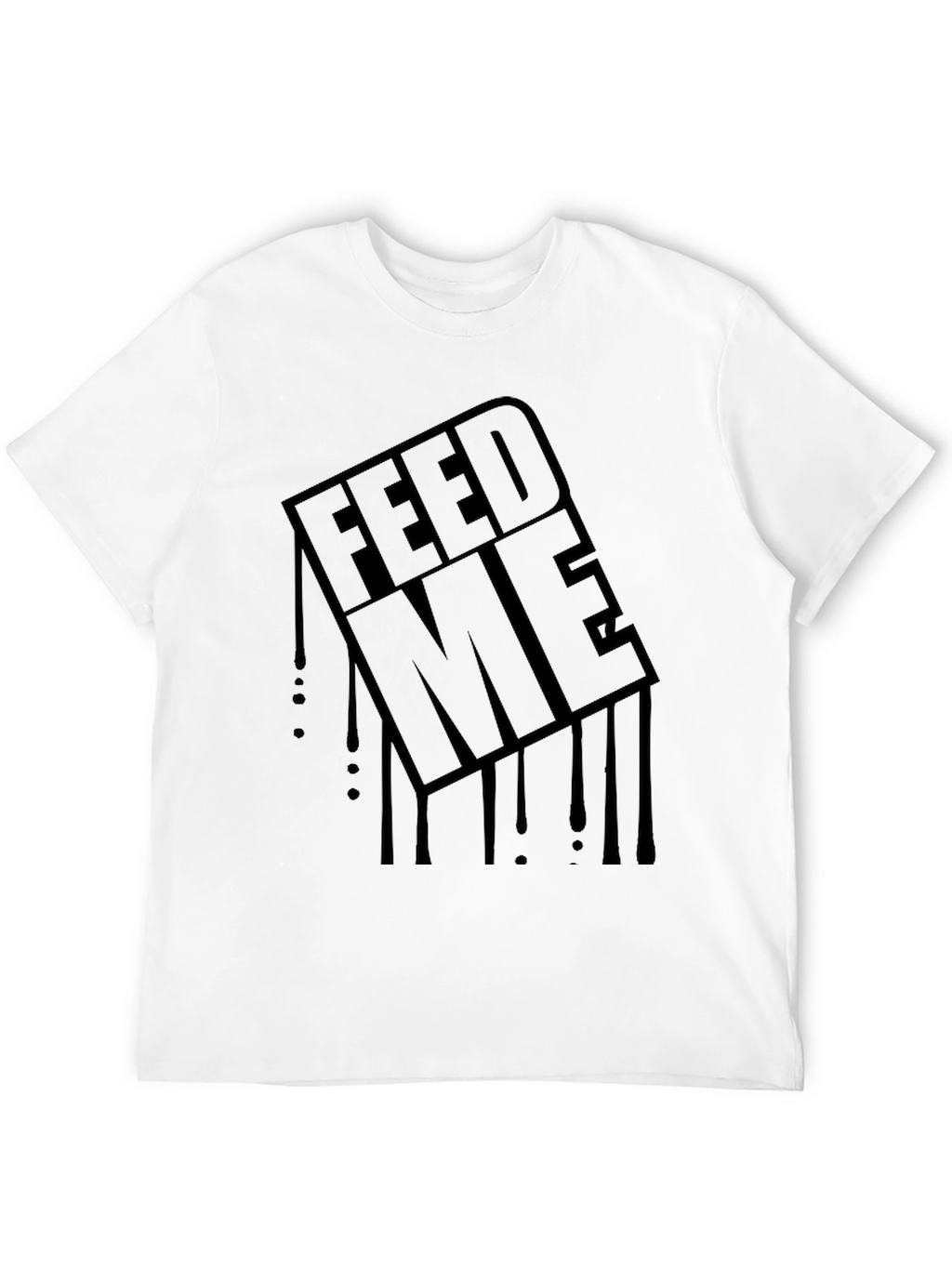 Feed Me Graphic Tee - Modern Black T-Shirt