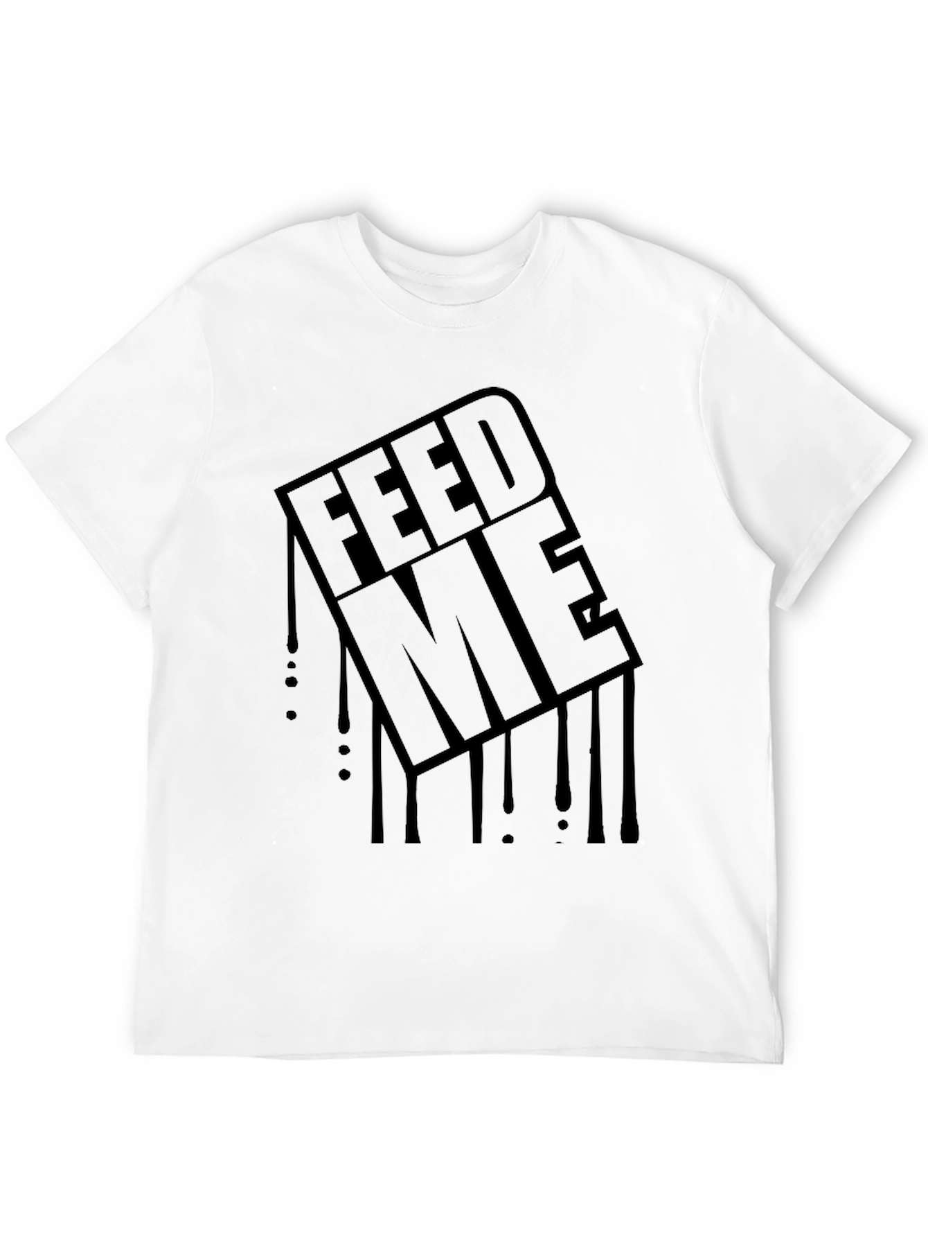 Feed Me Graphic Tee - Modern Black T-Shirt