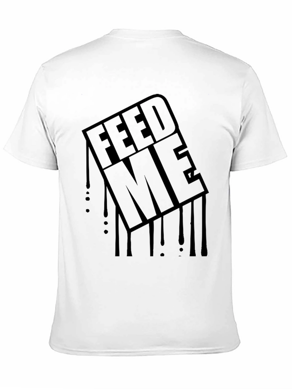 Feed Me Graphic Tee - Modern Black T-Shirt