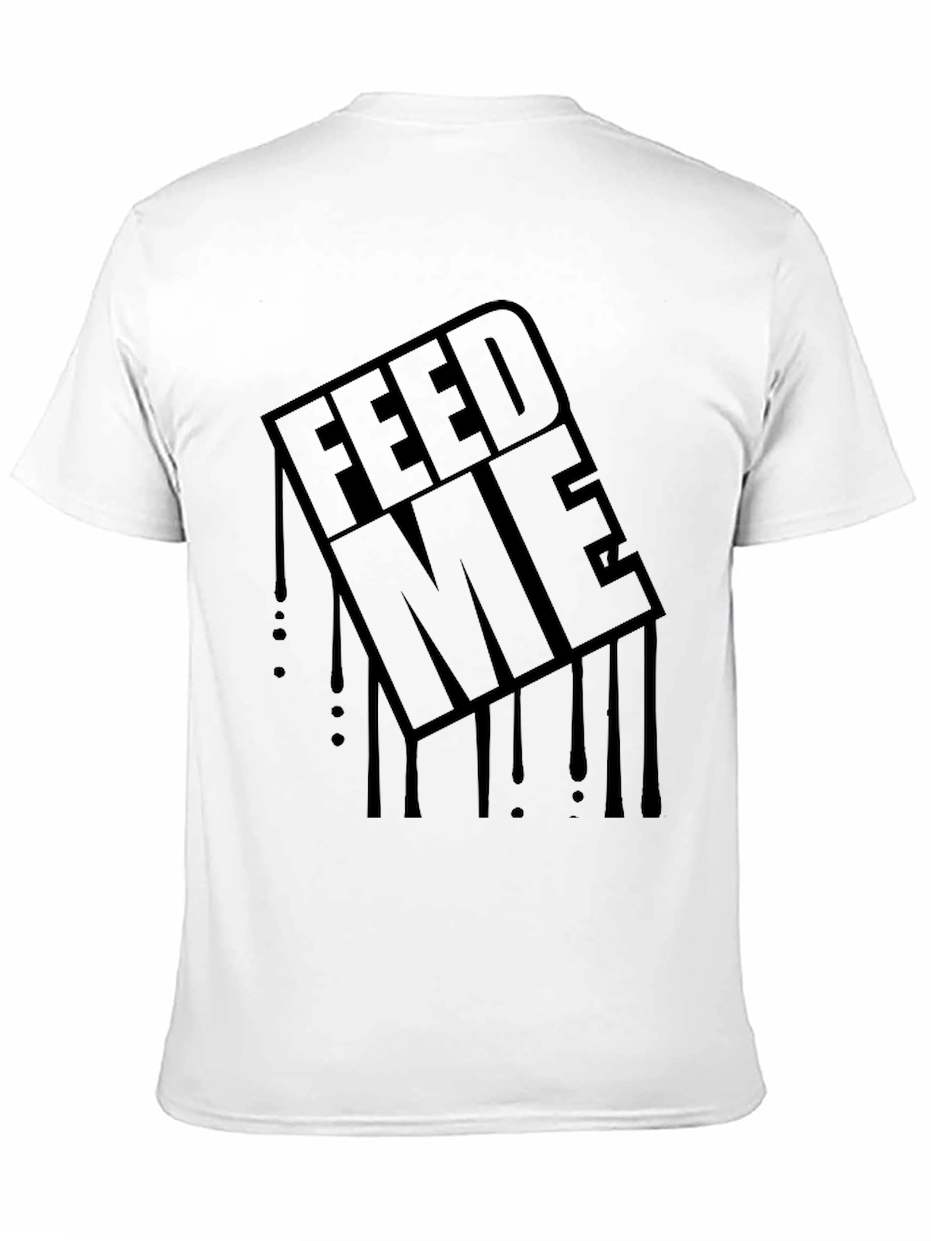Feed Me Graphic Tee - Modern Black T-Shirt