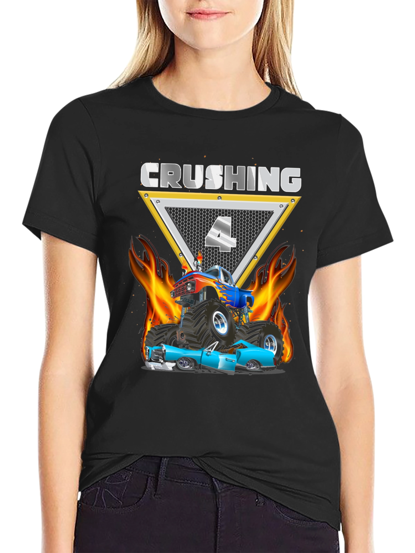 Crushing Birthday T-Shirt for 4 Year Old Boys