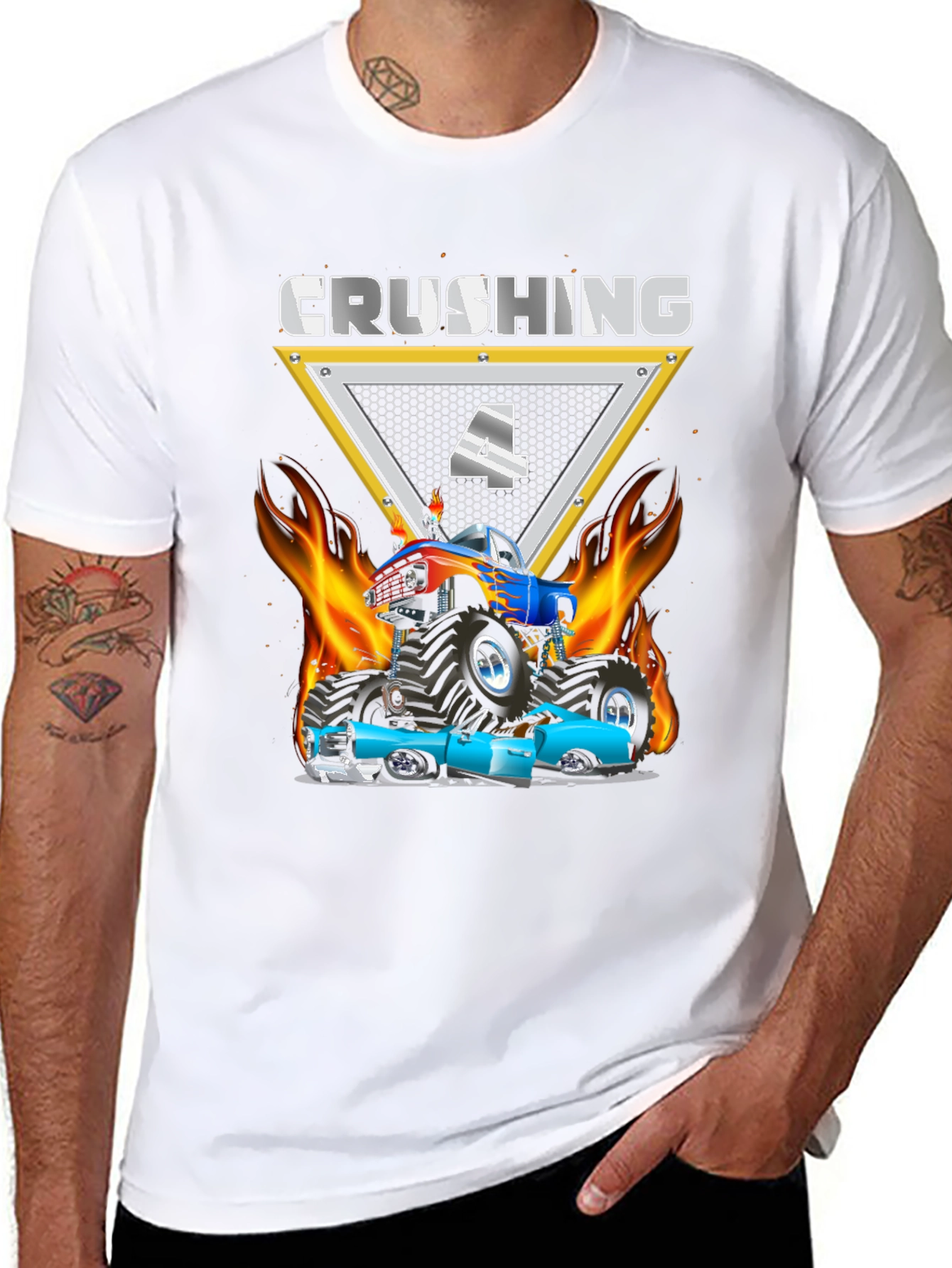 Crushing Birthday T-Shirt for 4 Year Old Boys