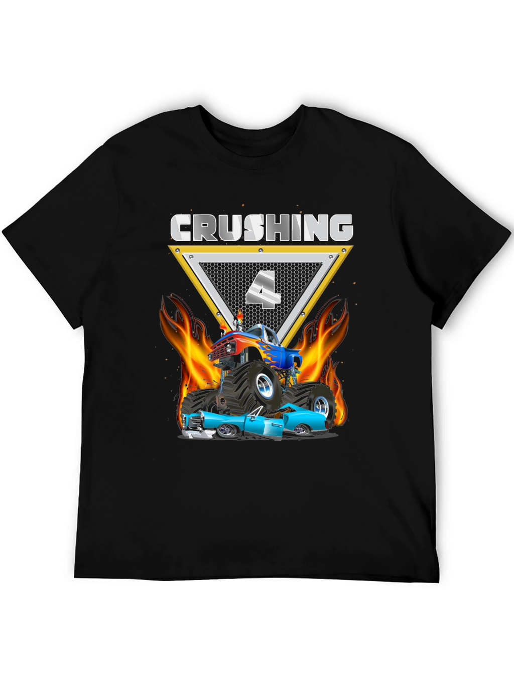 Crushing Birthday T-Shirt for 4 Year Old Boys