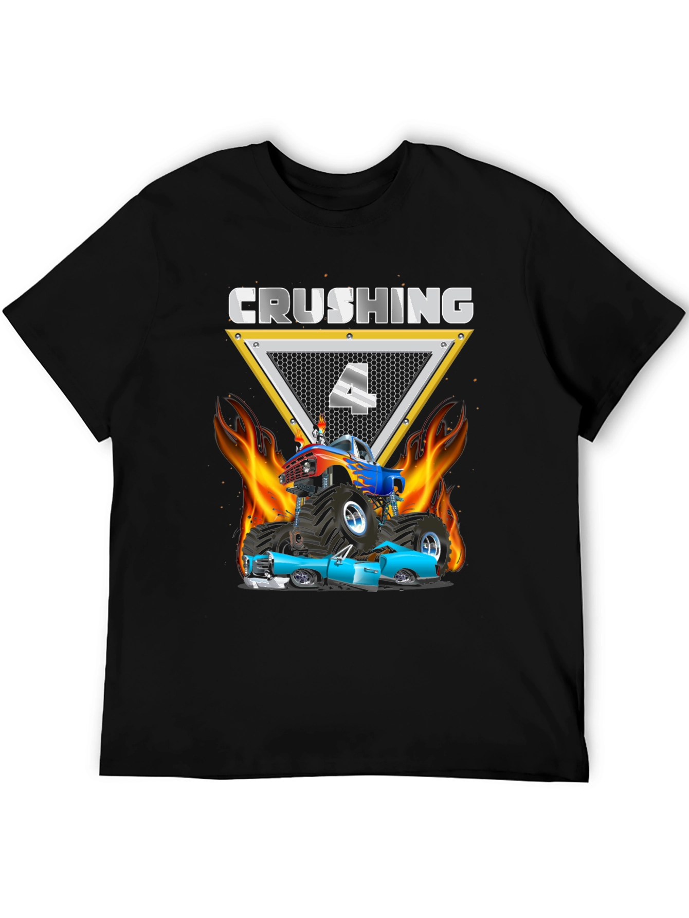 Crushing Birthday T-Shirt for 4 Year Old Boys