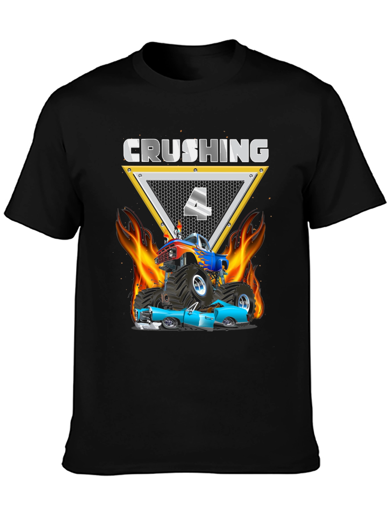 Crushing Birthday T-Shirt for 4 Year Old Boys