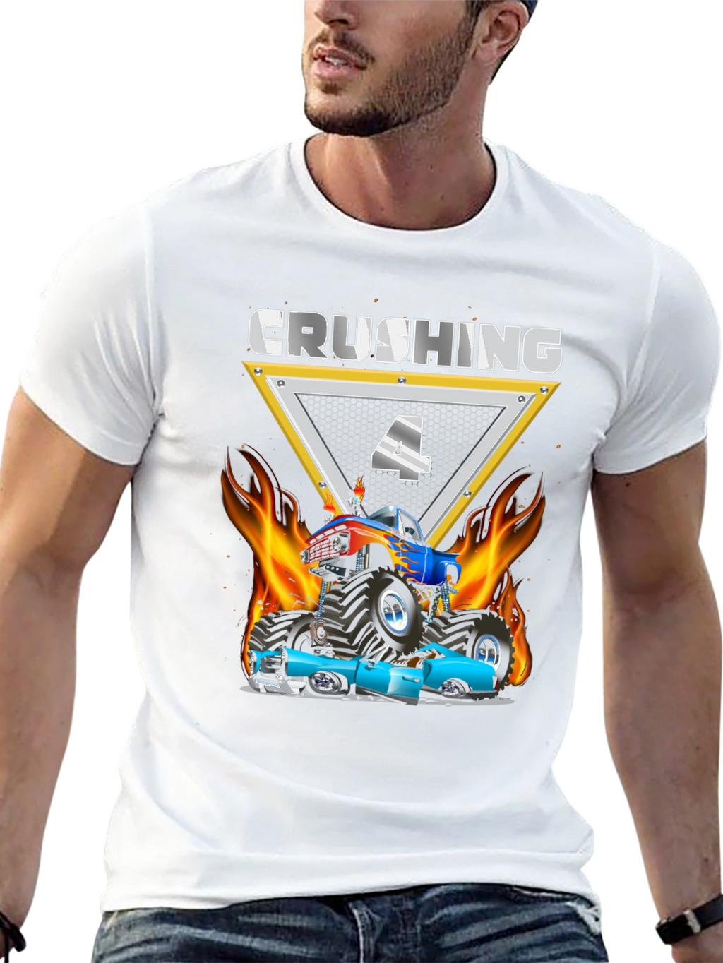 Crushing Birthday T-Shirt for 4 Year Old Boys