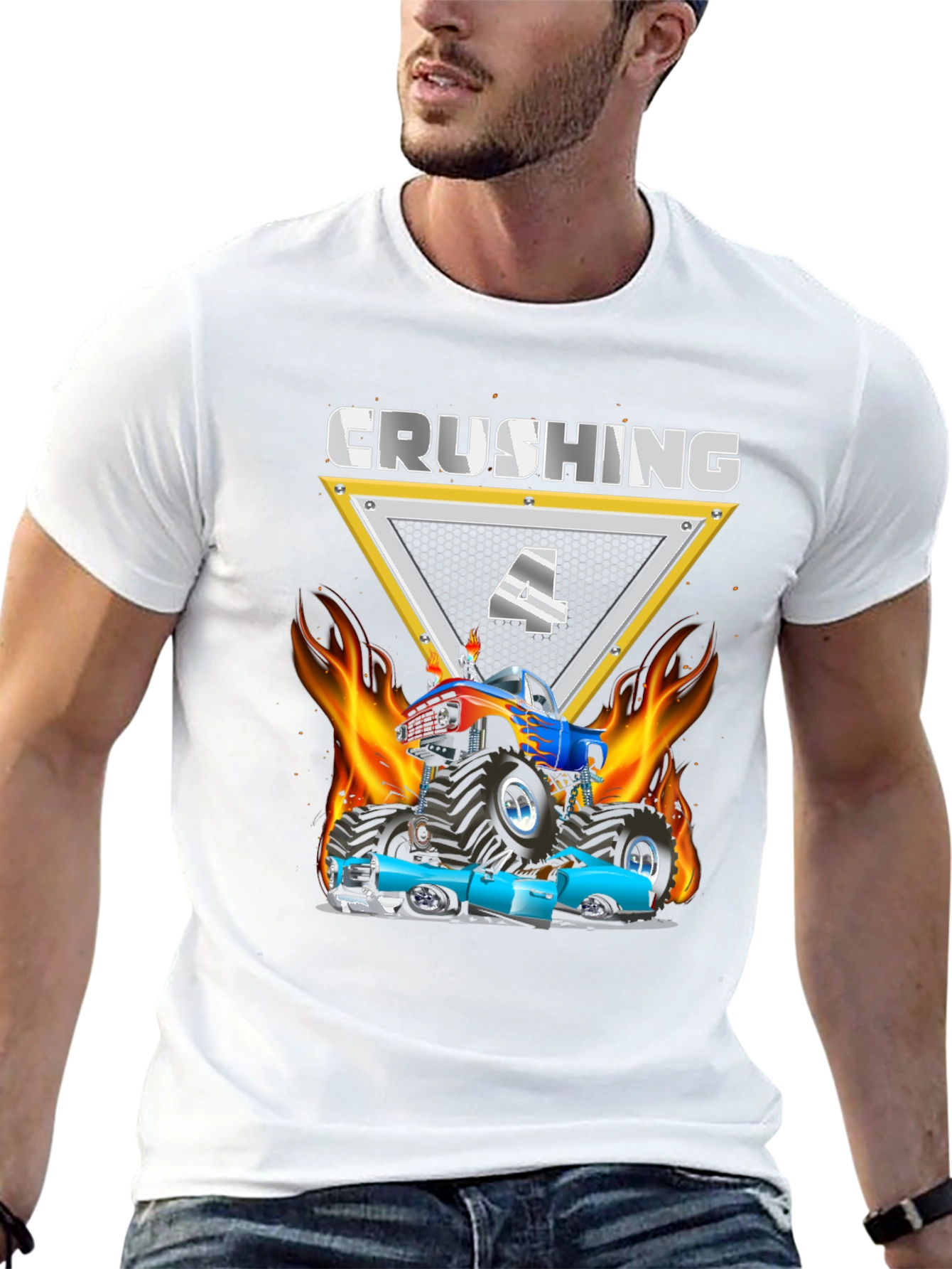 Crushing Birthday T-Shirt for 4 Year Old Boys