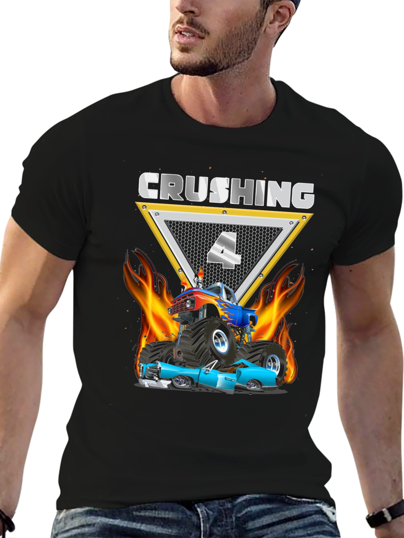 Crushing Birthday T-Shirt for 4 Year Old Boys