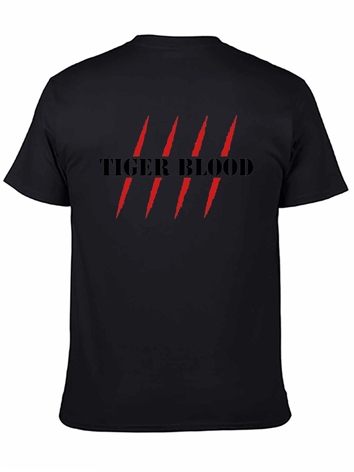 Tiger Blood Graphic Tee - Mens Short Sleeve Black T-Shirt