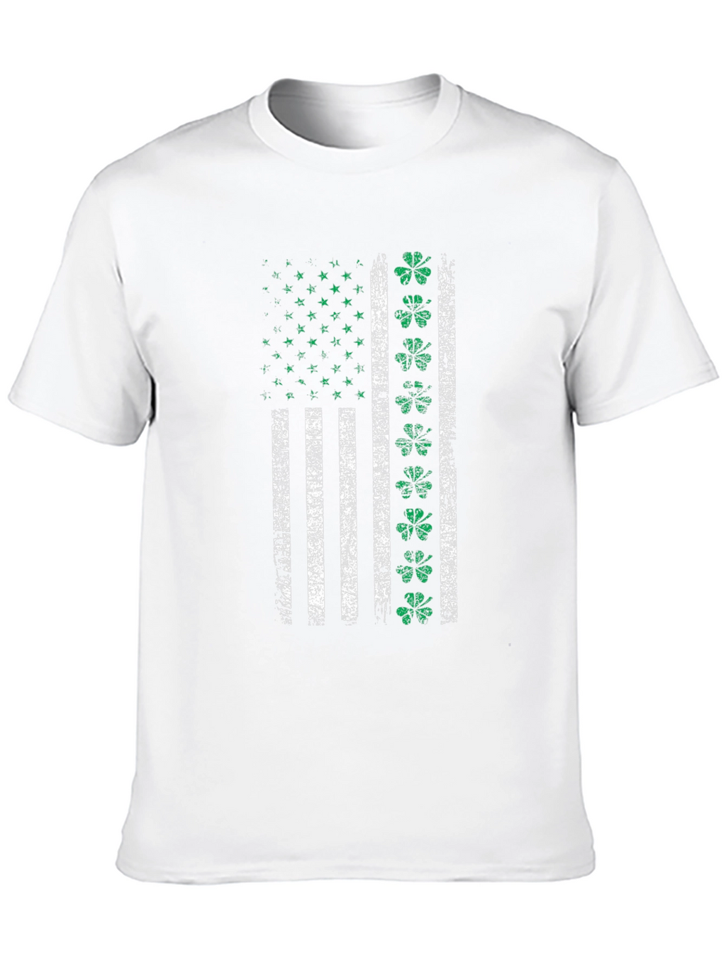 Distressed Irish American Flag Graphic T-Shirt