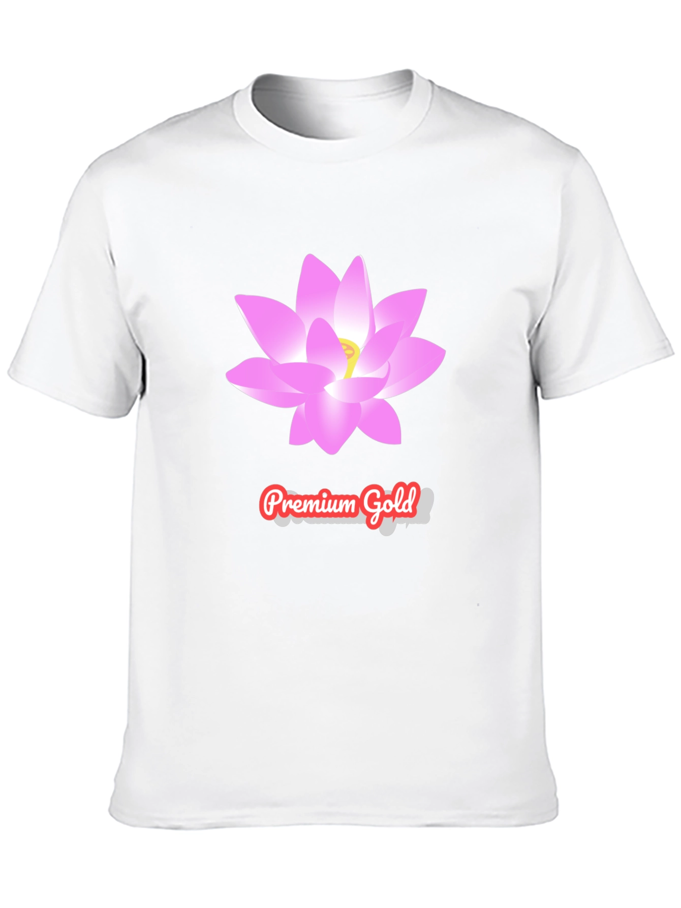 Premium Gold Lotus T-Shirt