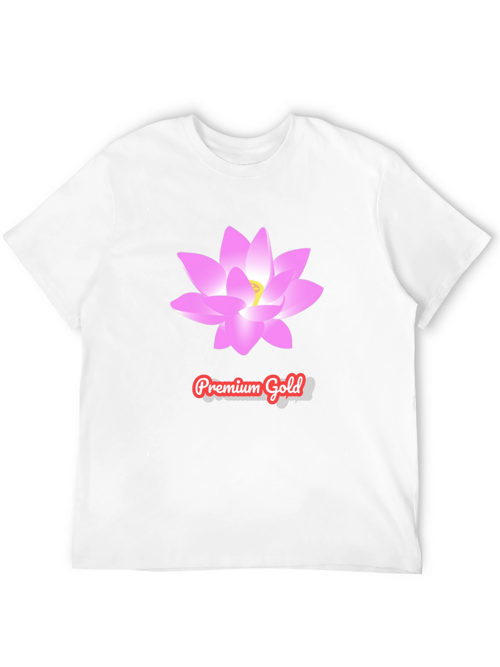 Premium Gold Lotus T-Shirt