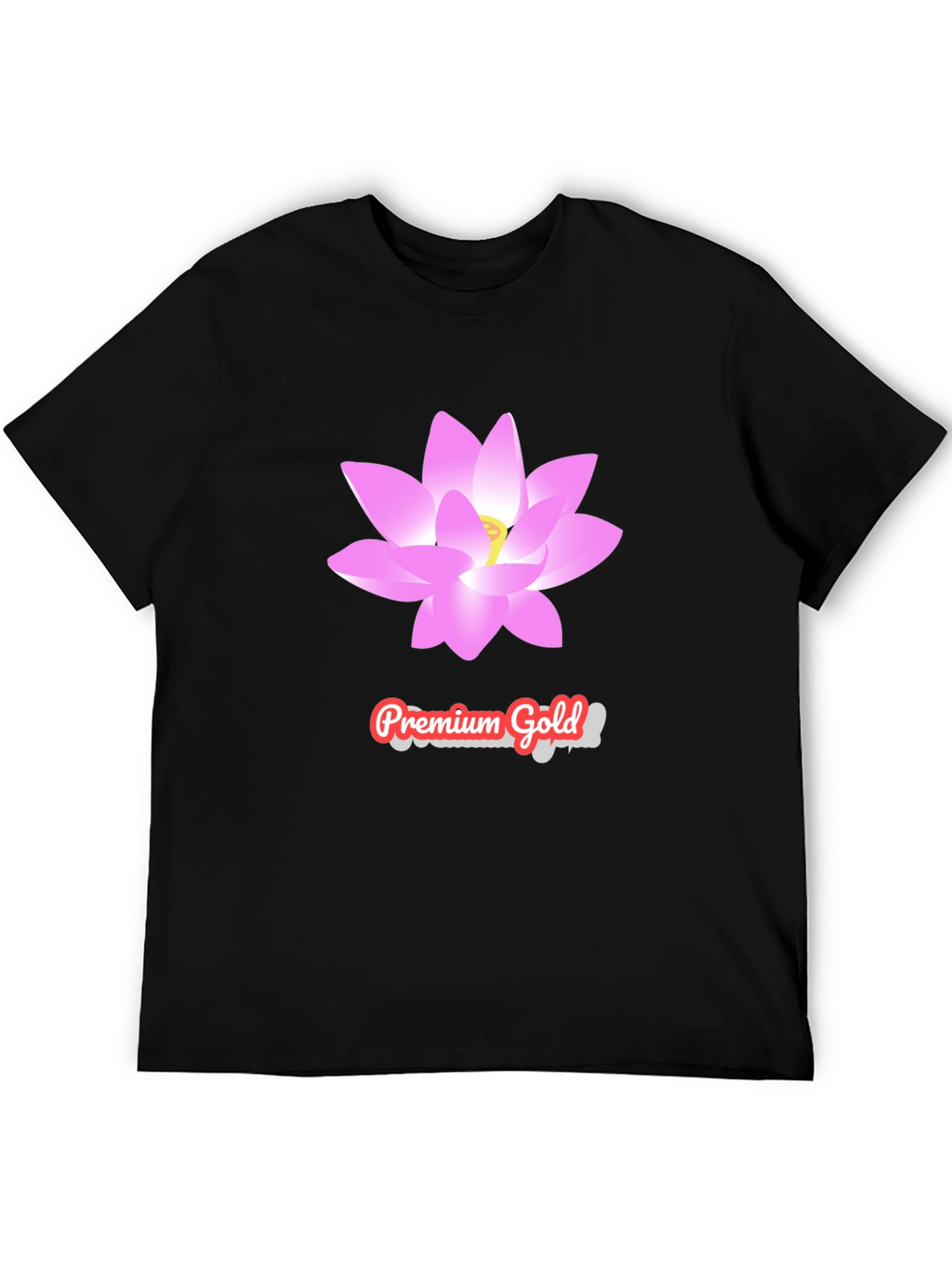 Premium Gold Lotus T-Shirt