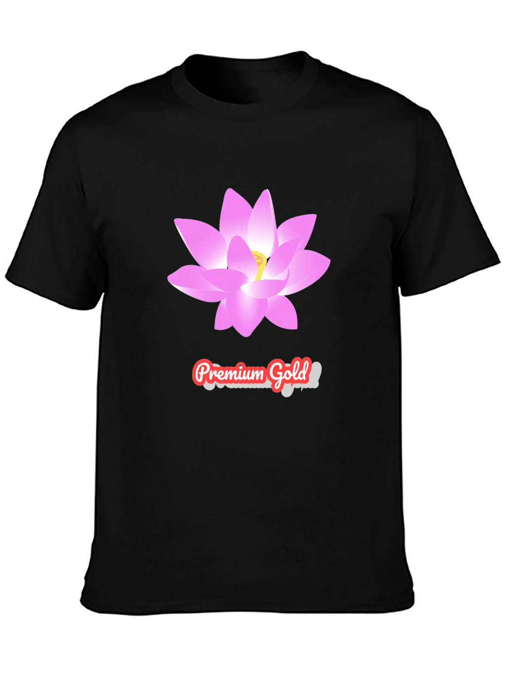 Premium Gold Lotus T-Shirt