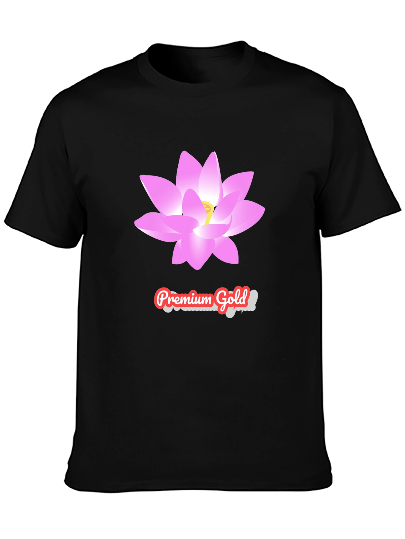 Premium Gold Lotus T-Shirt