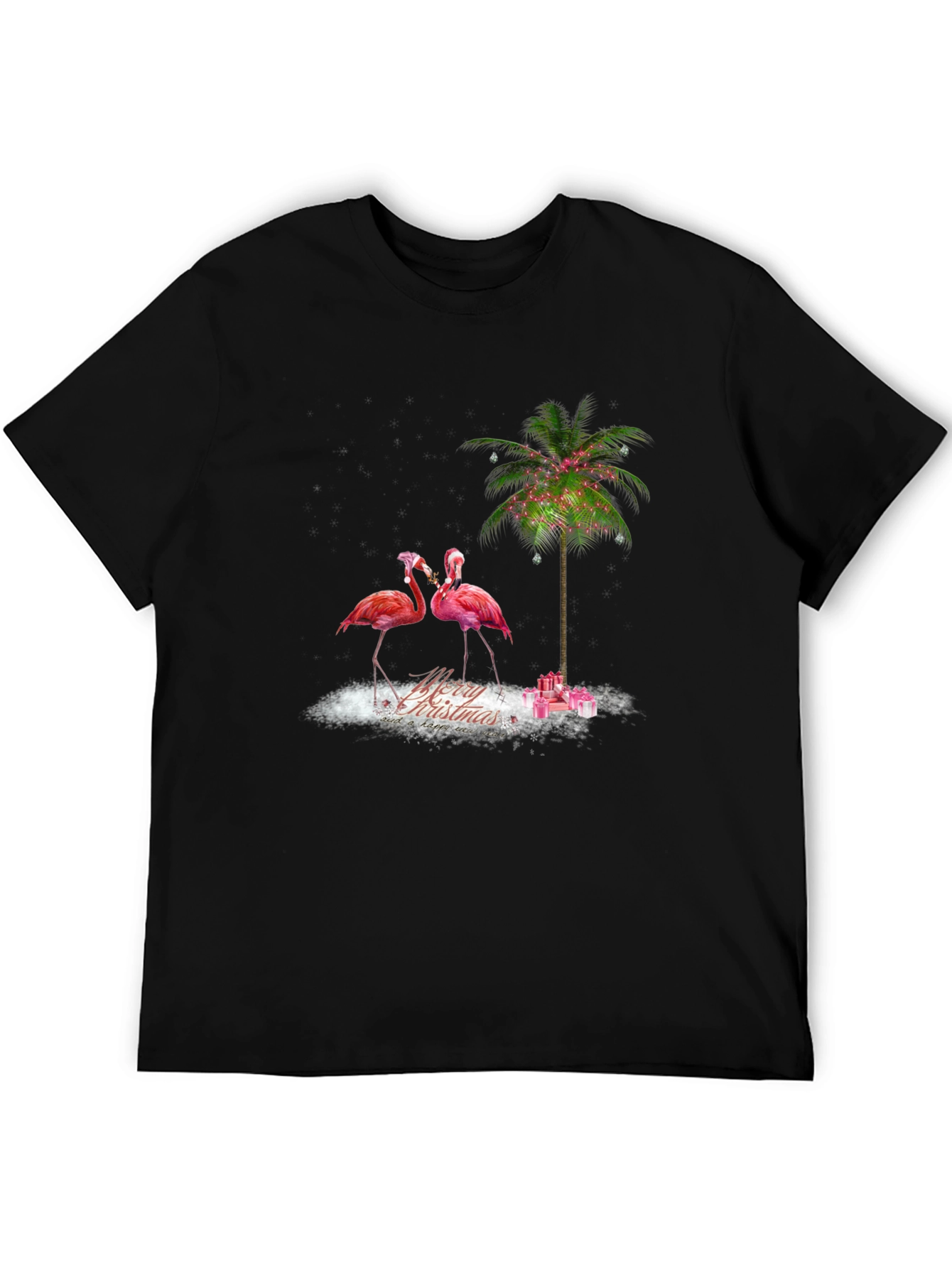 Festive Flamingo Christmas T-Shirt