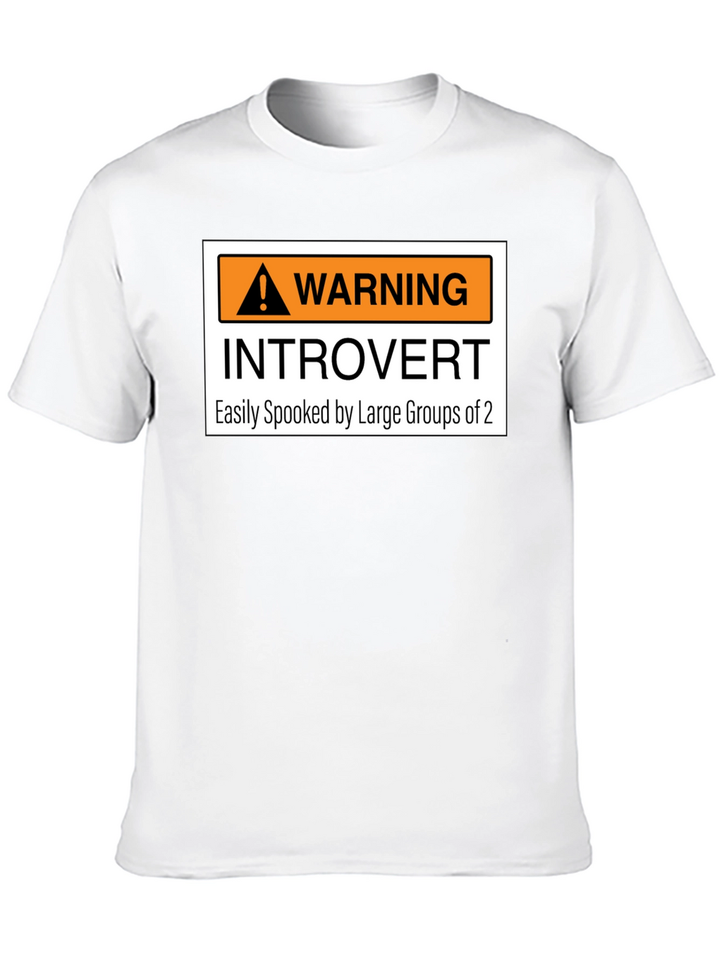 Introvert Warning Graphic Tee - Easily Spooked