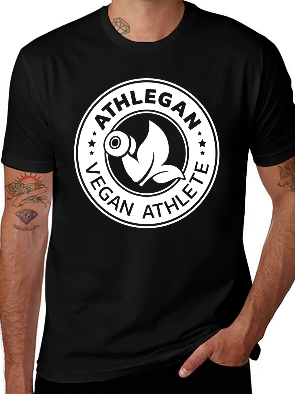 Athlegan Vegan Athlete Black T-Shirt