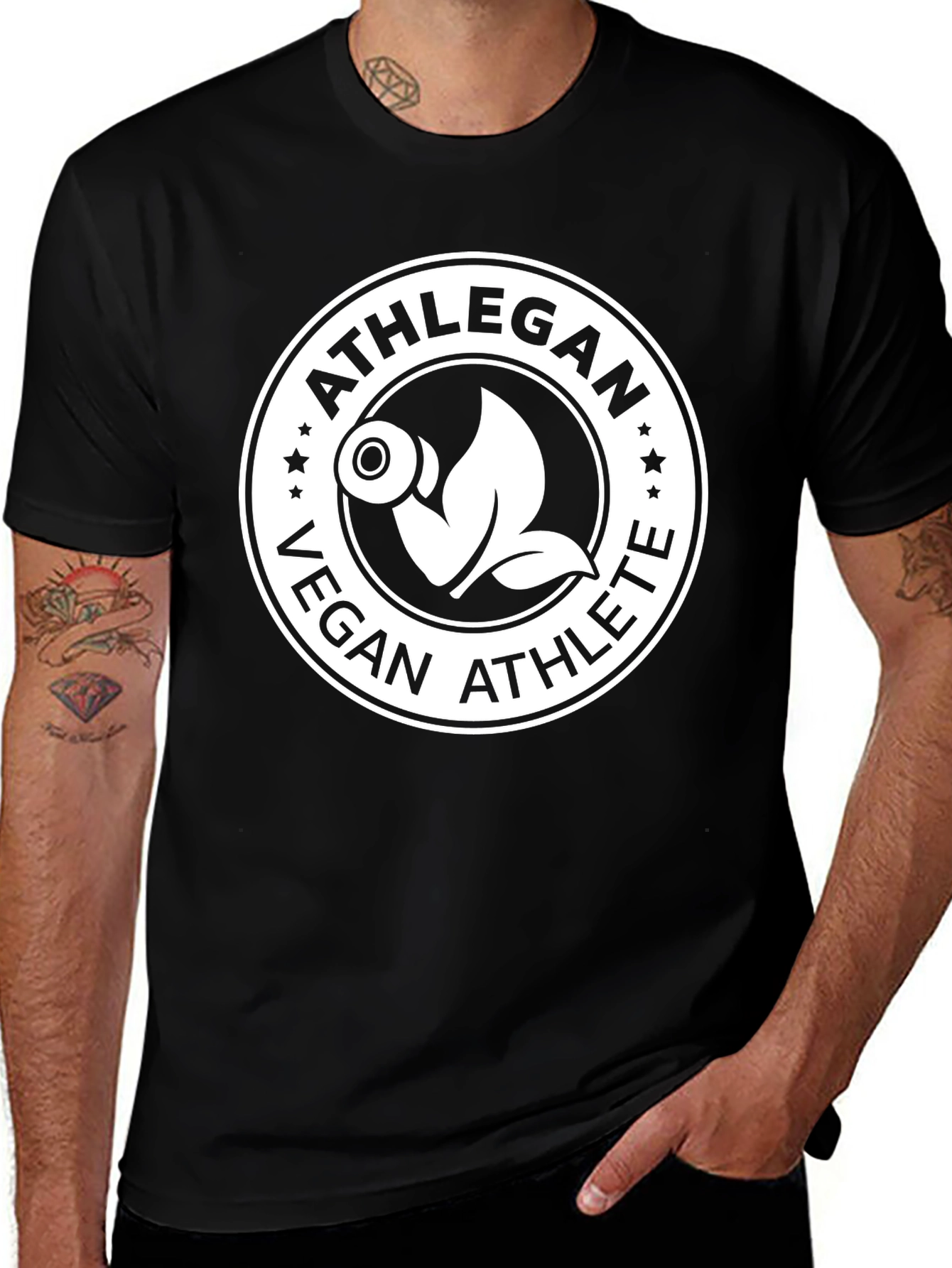 Athlegan Vegan Athlete Black T-Shirt