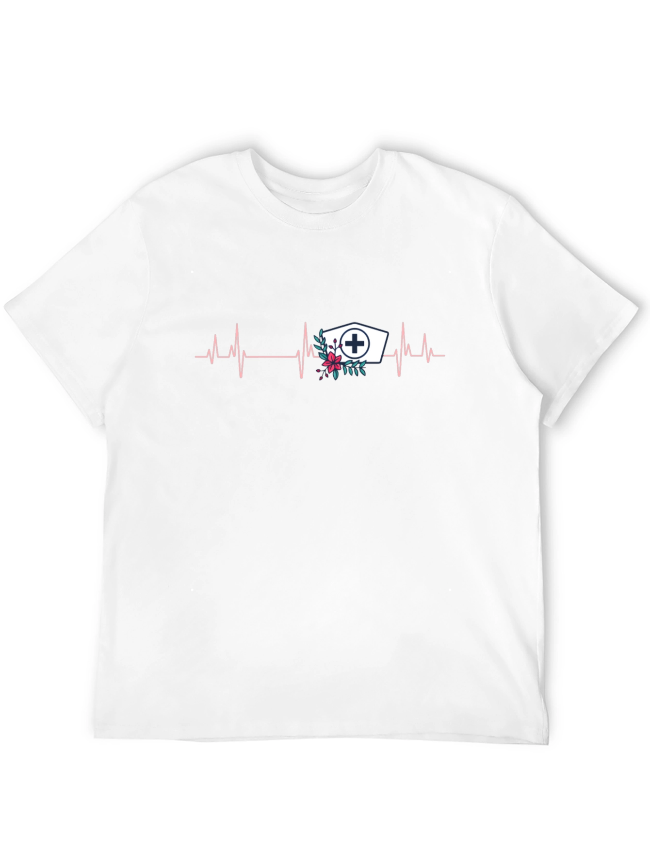 Nurse Heartbeat Graphic Tee - Black