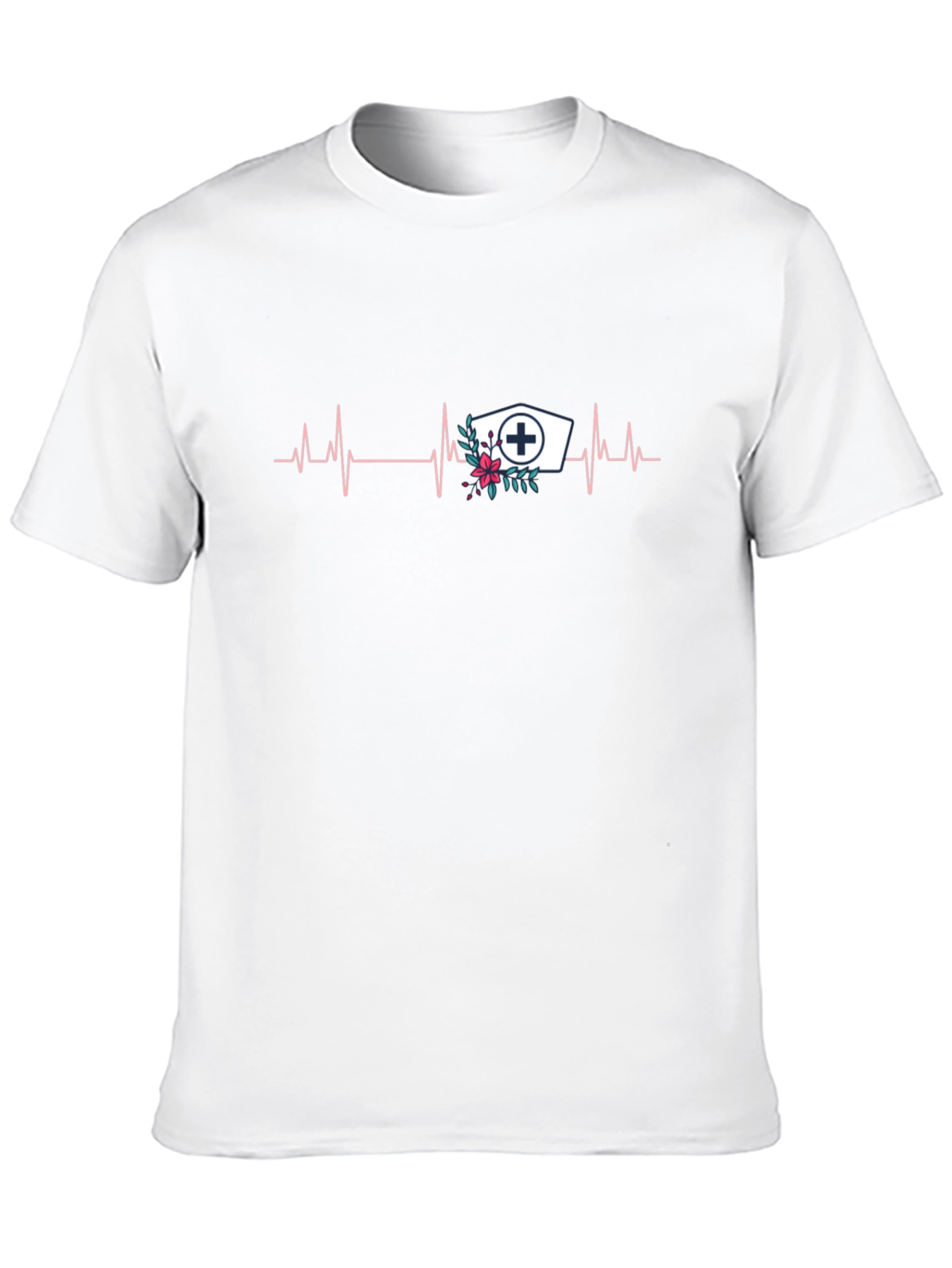 Nurse Heartbeat Graphic Tee - Black