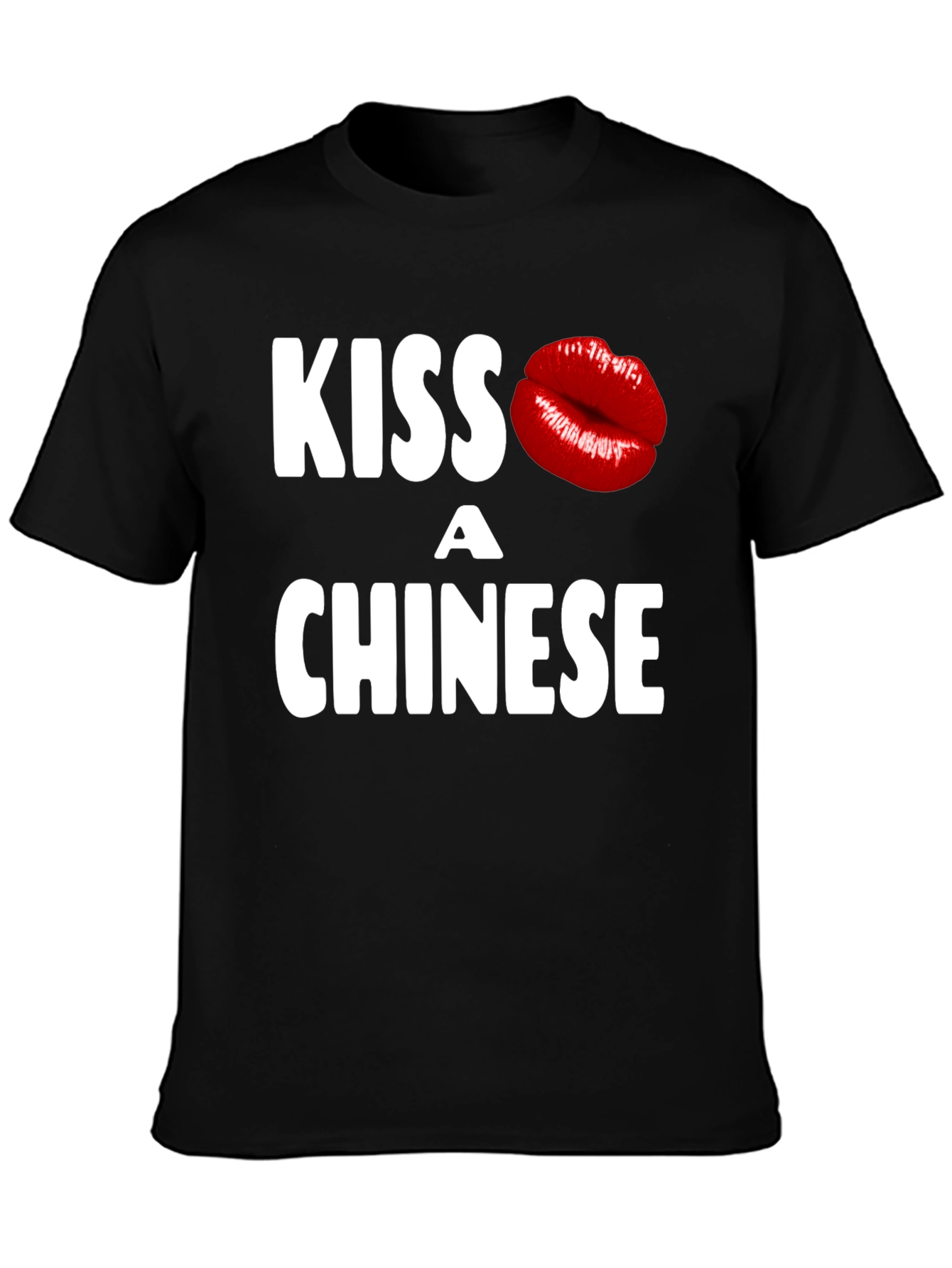 Kiss a Chinese T-Shirt - Novelty Graphic Tee