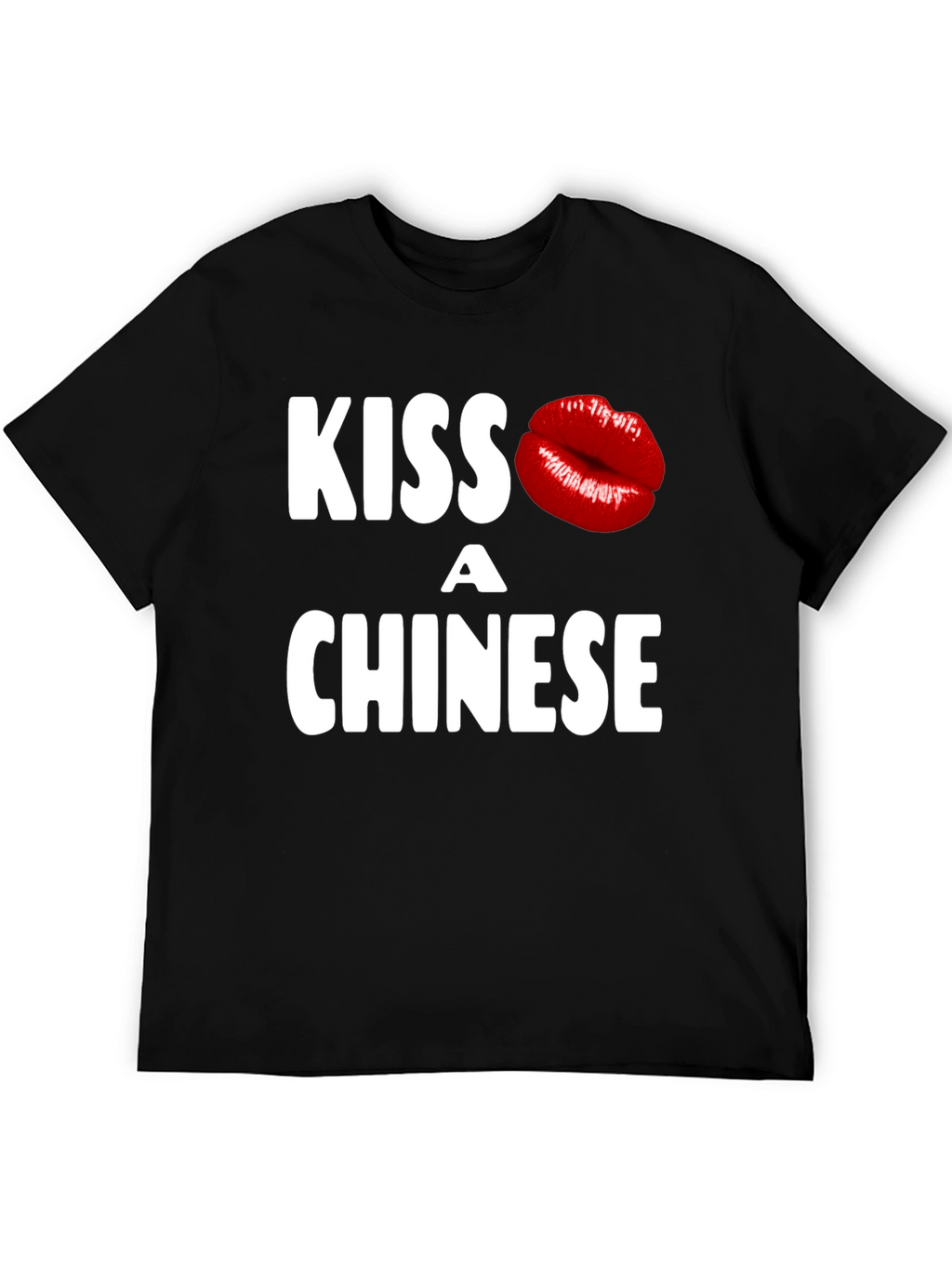 Kiss a Chinese T-Shirt - Novelty Graphic Tee