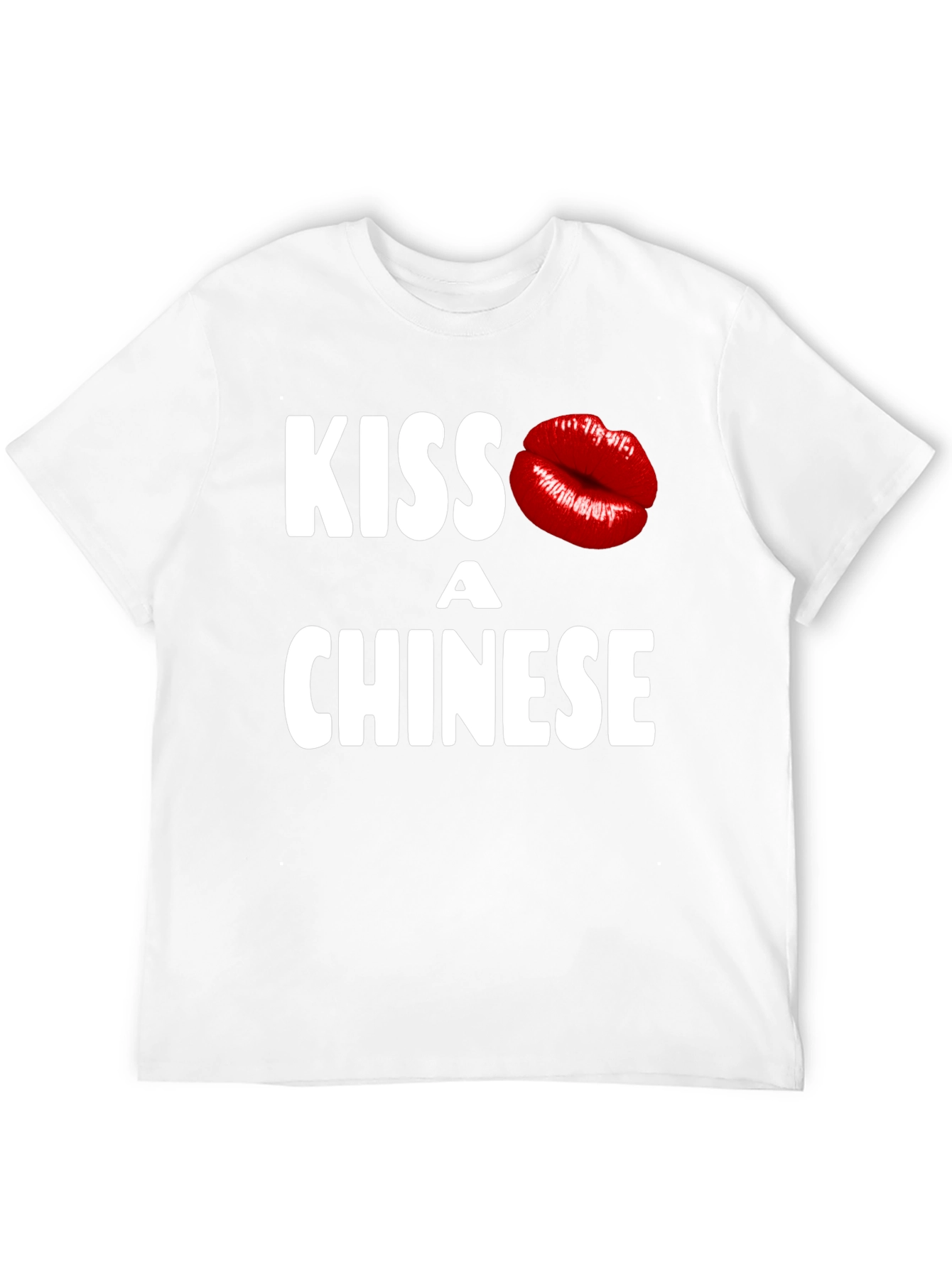 Kiss a Chinese T-Shirt - Novelty Graphic Tee