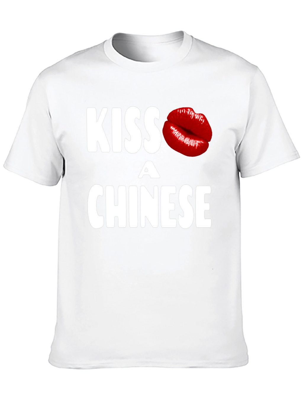 Kiss a Chinese T-Shirt - Novelty Graphic Tee