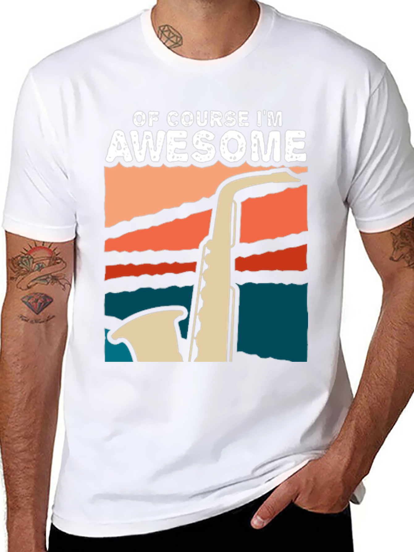 Awesome Saxophone T-Shirt - Music Lover Tee