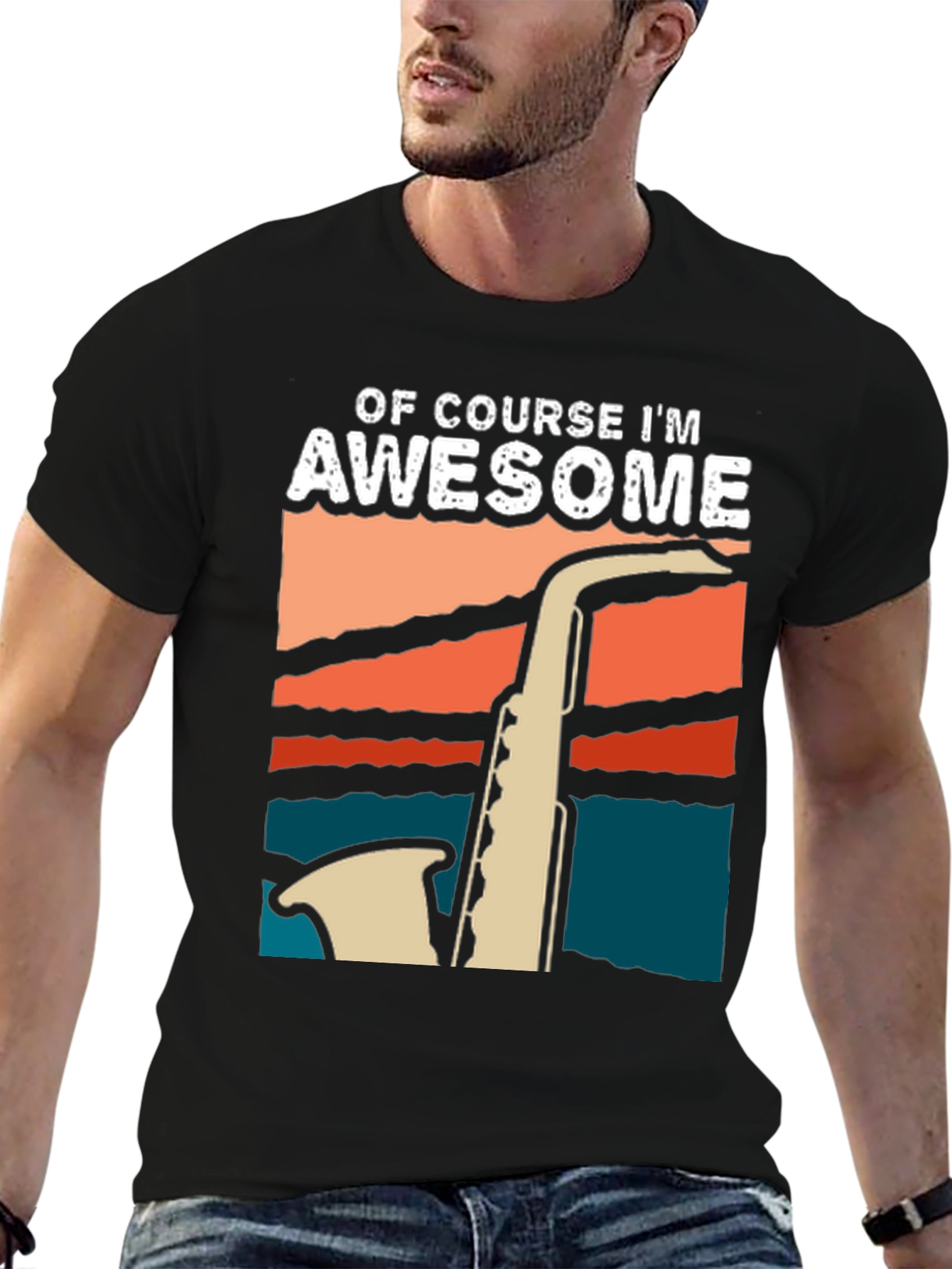 Awesome Saxophone T-Shirt - Music Lover Tee