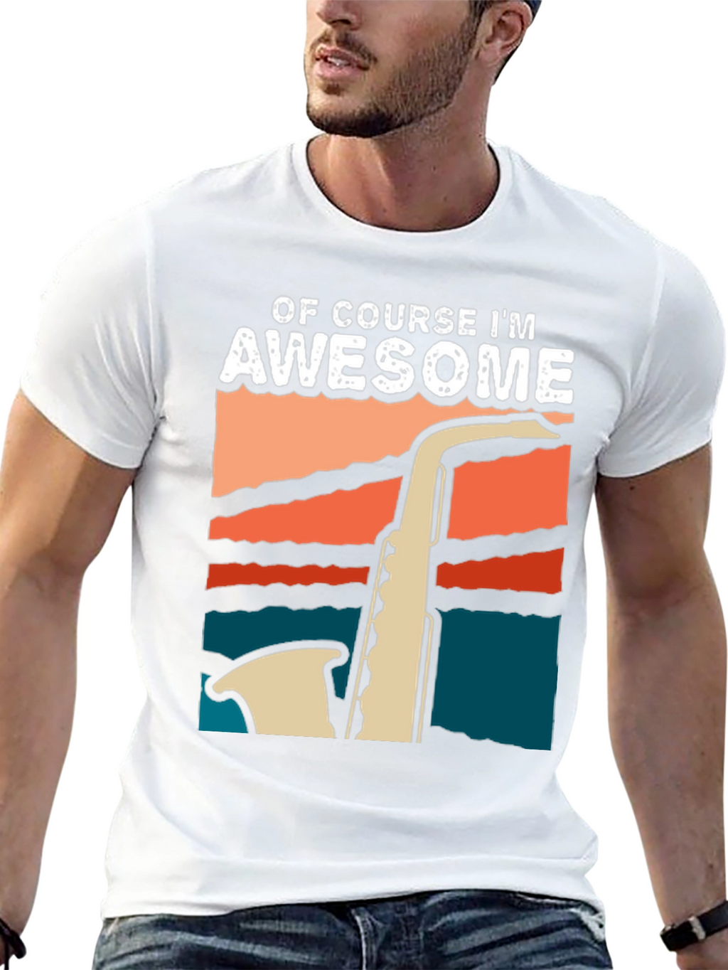 Awesome Saxophone T-Shirt - Music Lover Tee