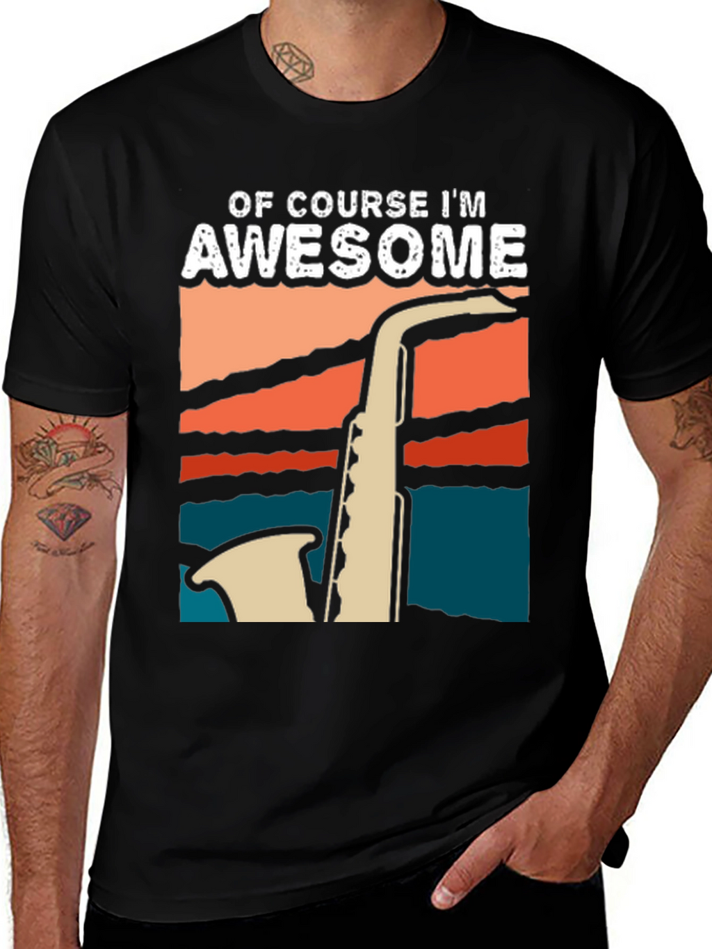 Awesome Saxophone T-Shirt - Music Lover Tee