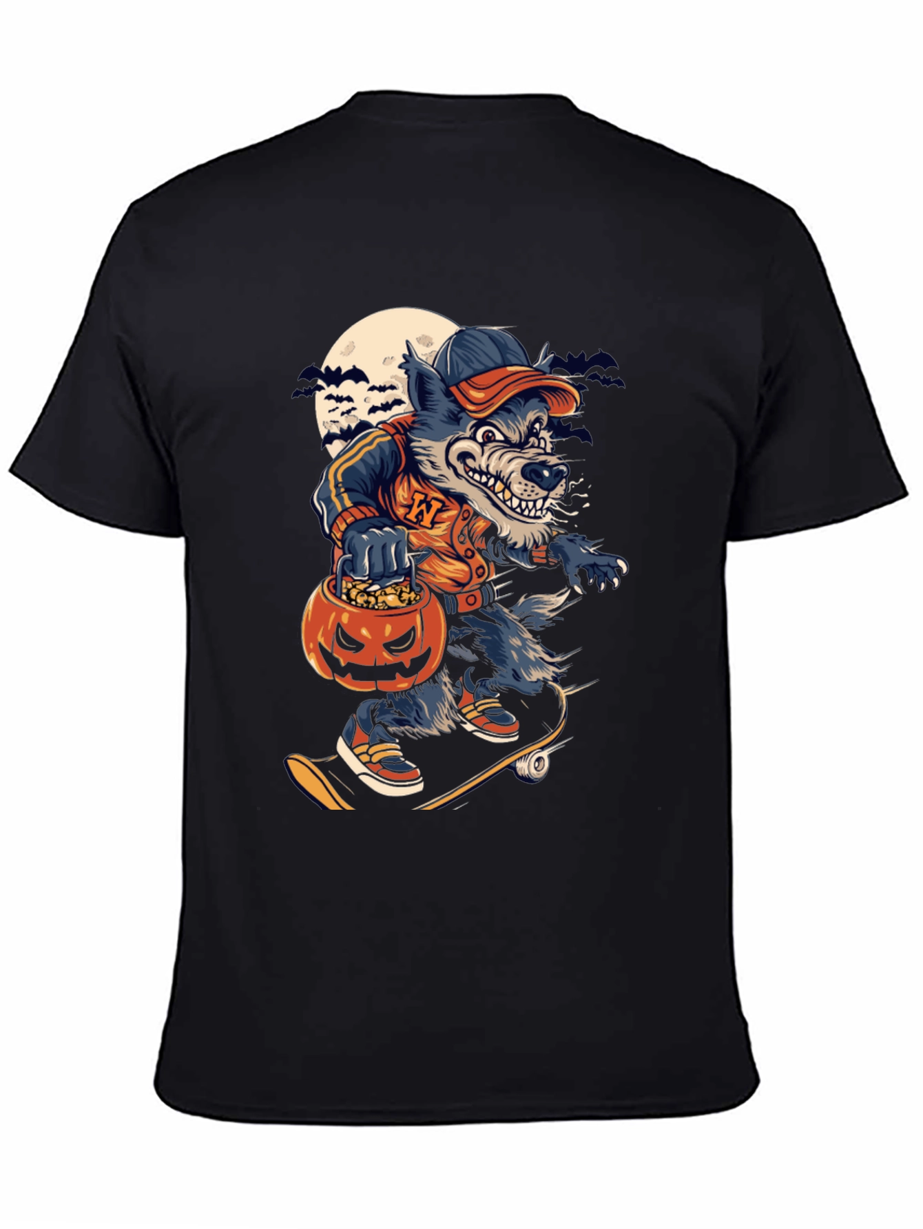 Spooky Skater Wolf T-Shirt
