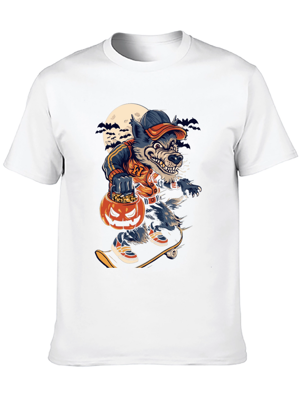 Spooky Skater Wolf T-Shirt
