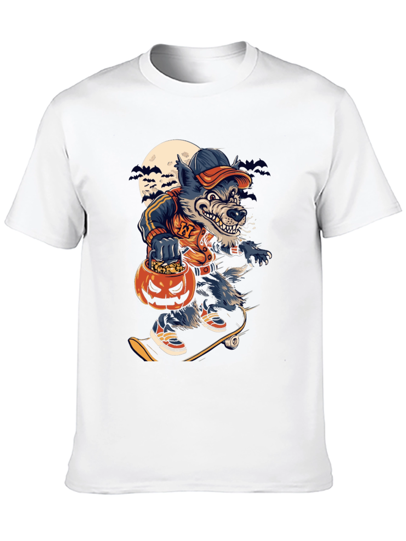 Spooky Skater Wolf T-Shirt