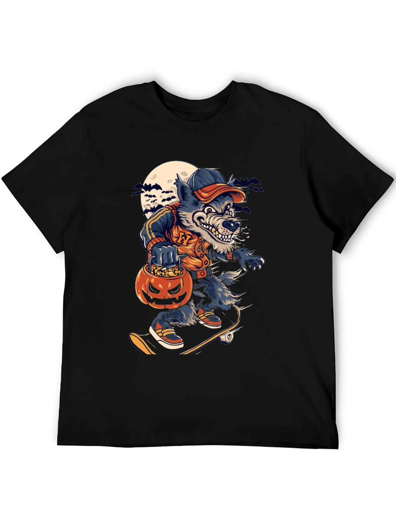 Spooky Skater Wolf T-Shirt