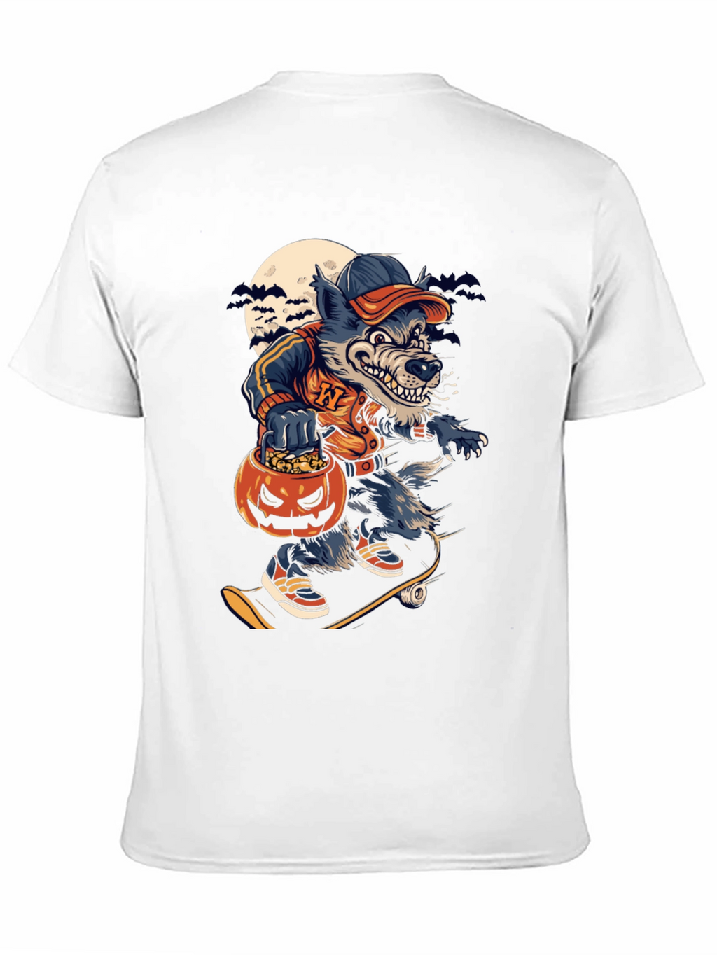 Spooky Skater Wolf T-Shirt