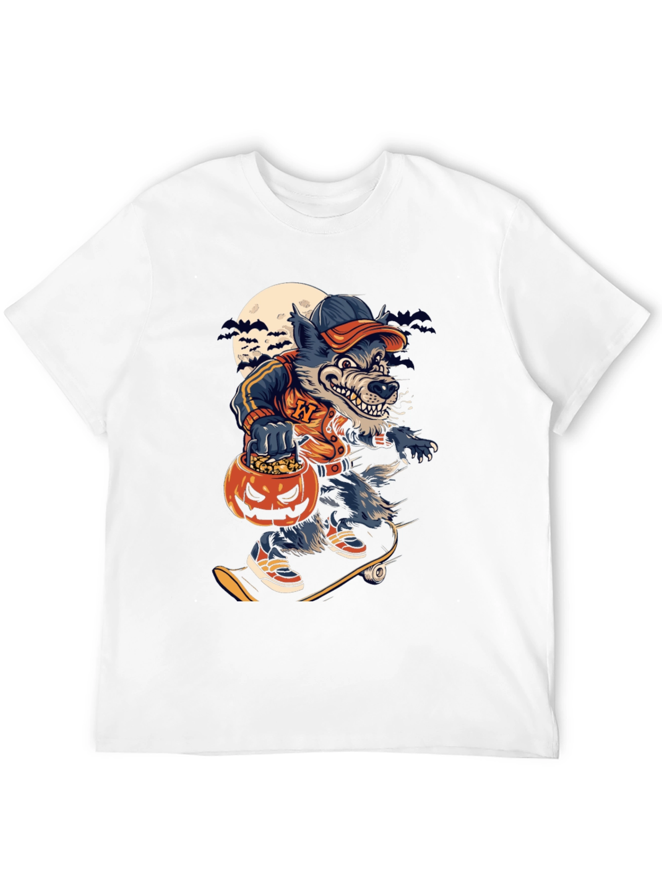Spooky Skater Wolf T-Shirt