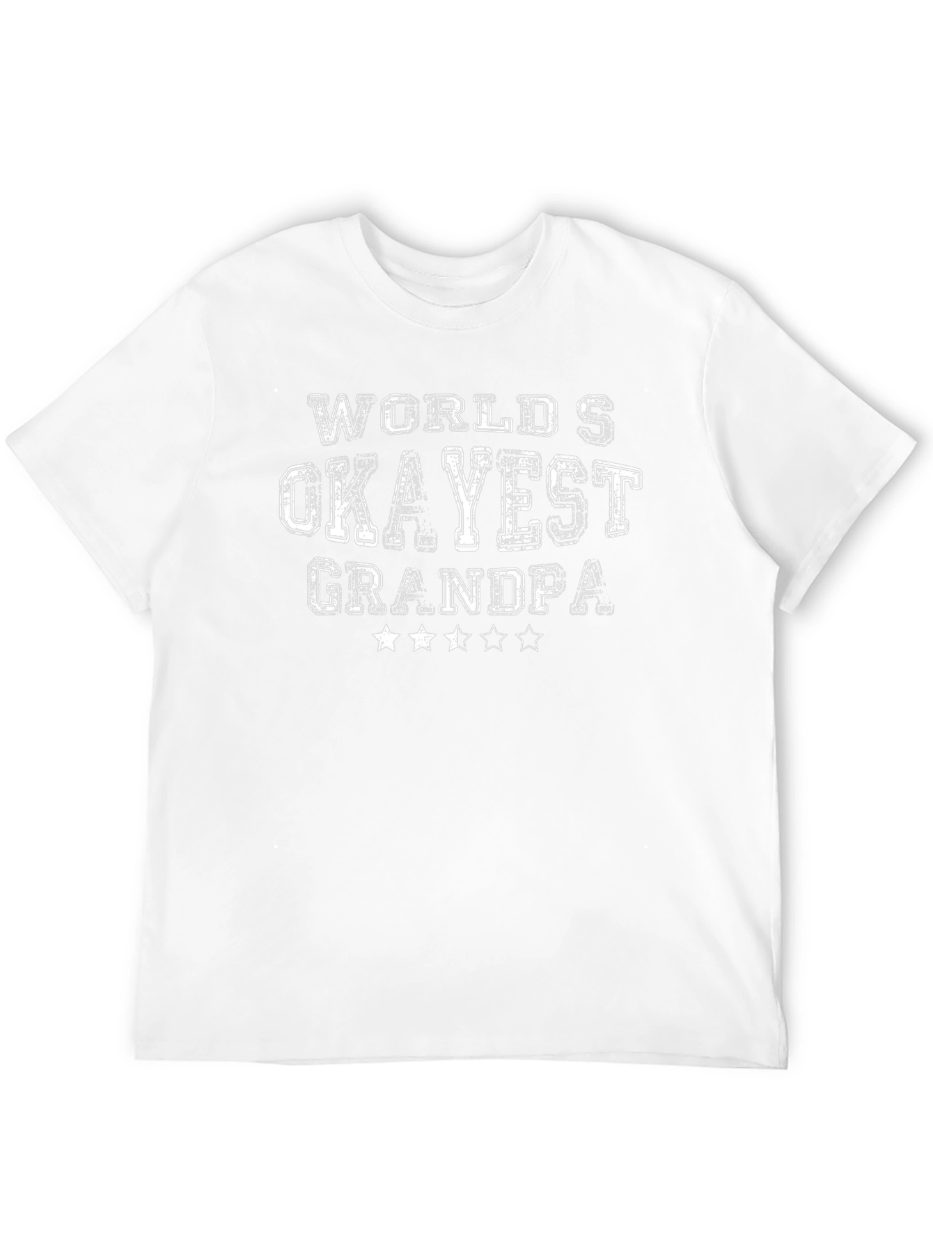 Worlds Okayest Grandpa Black T-Shirt