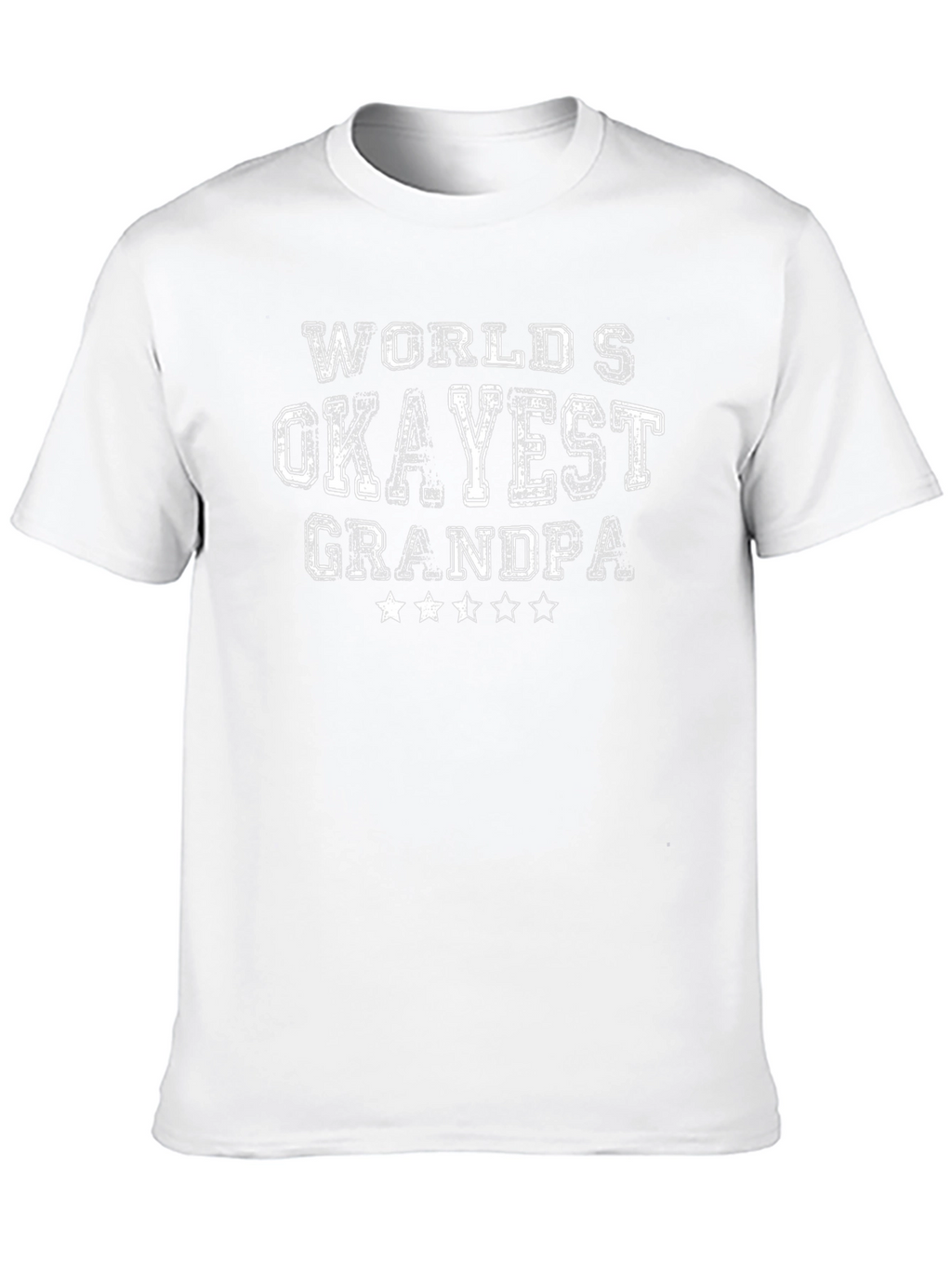 Worlds Okayest Grandpa Black T-Shirt