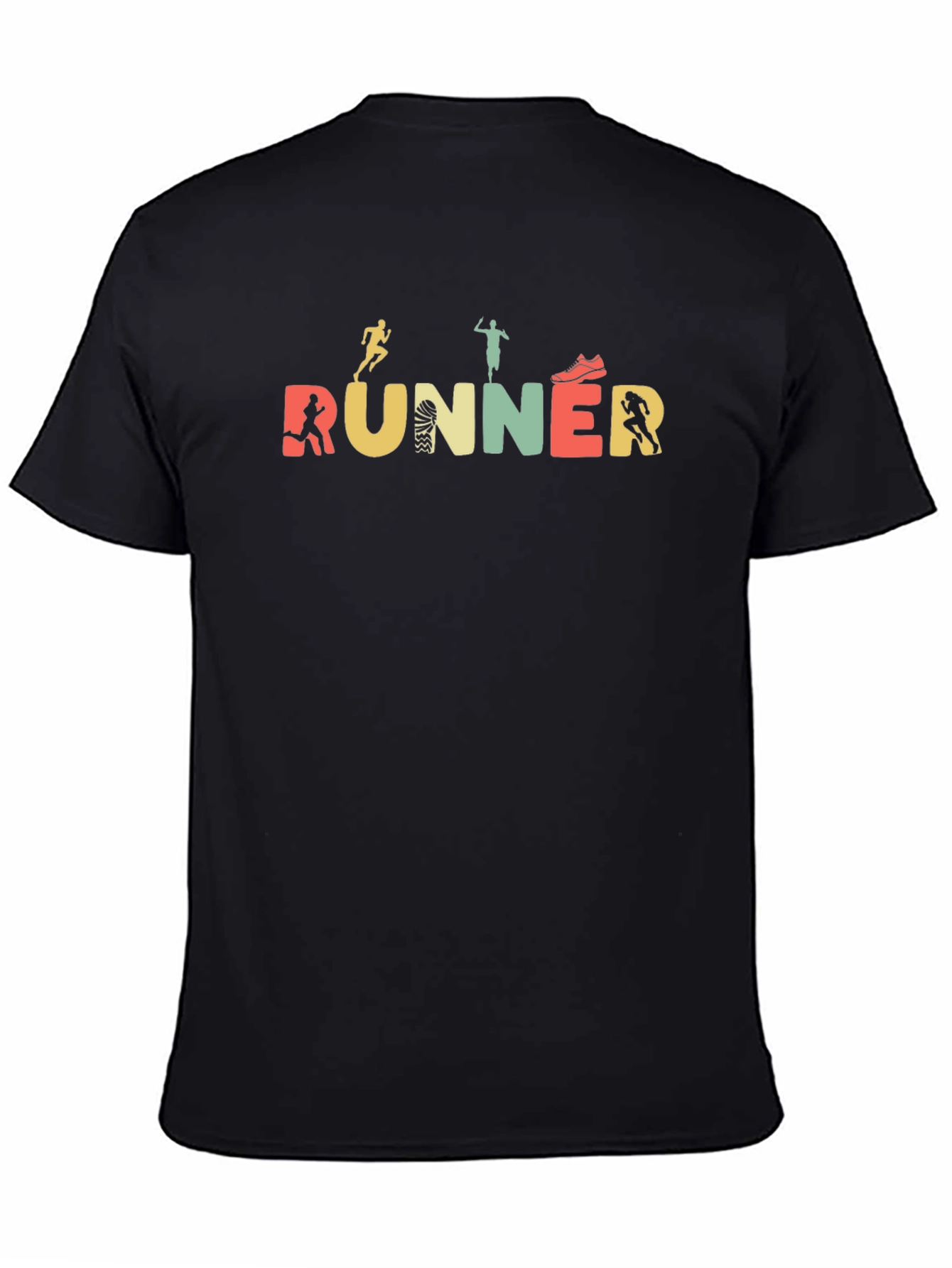 Runner Graphic Tee - Soft Black Cotton Blend