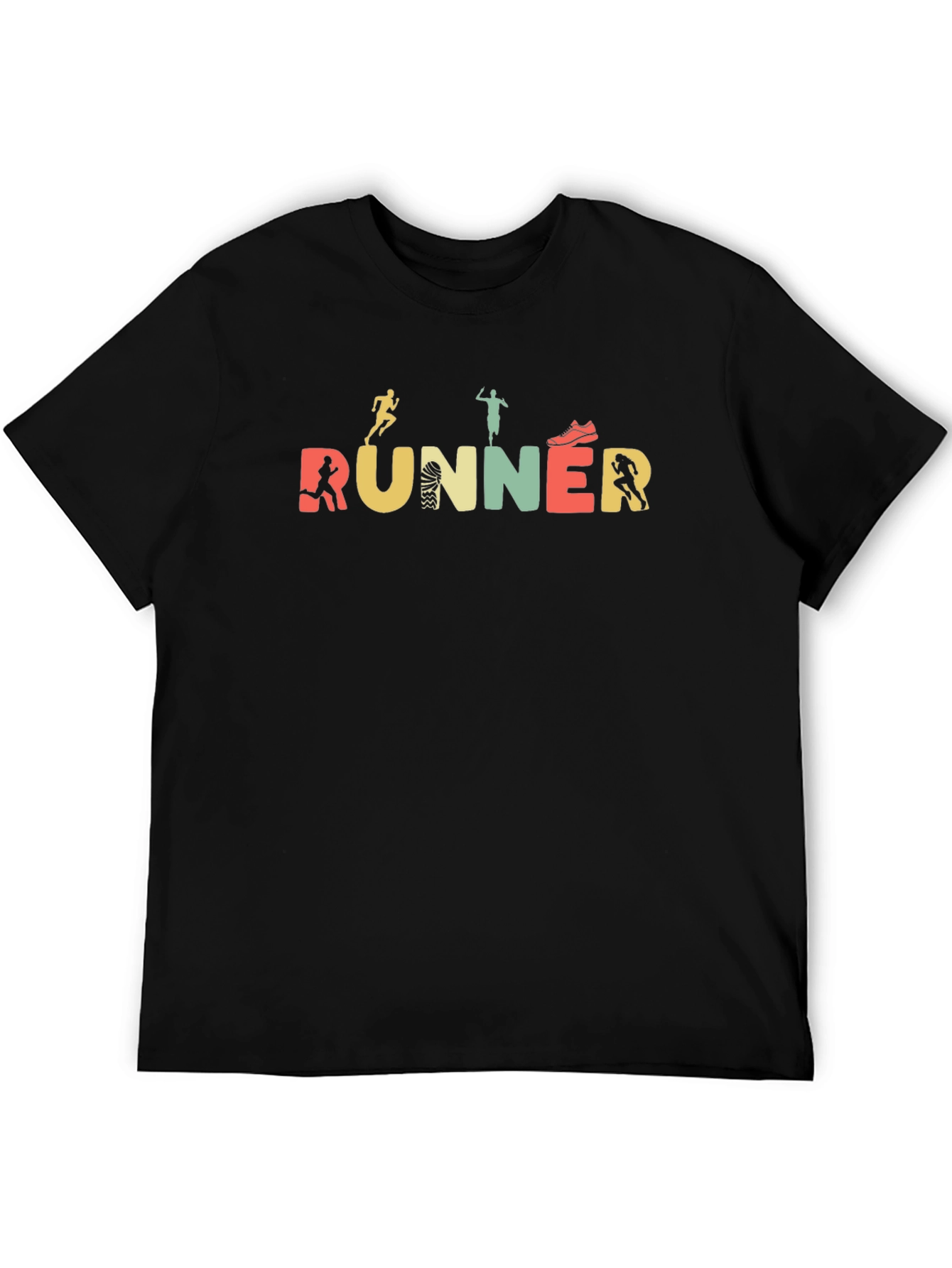 Runner Graphic Tee - Soft Black Cotton Blend