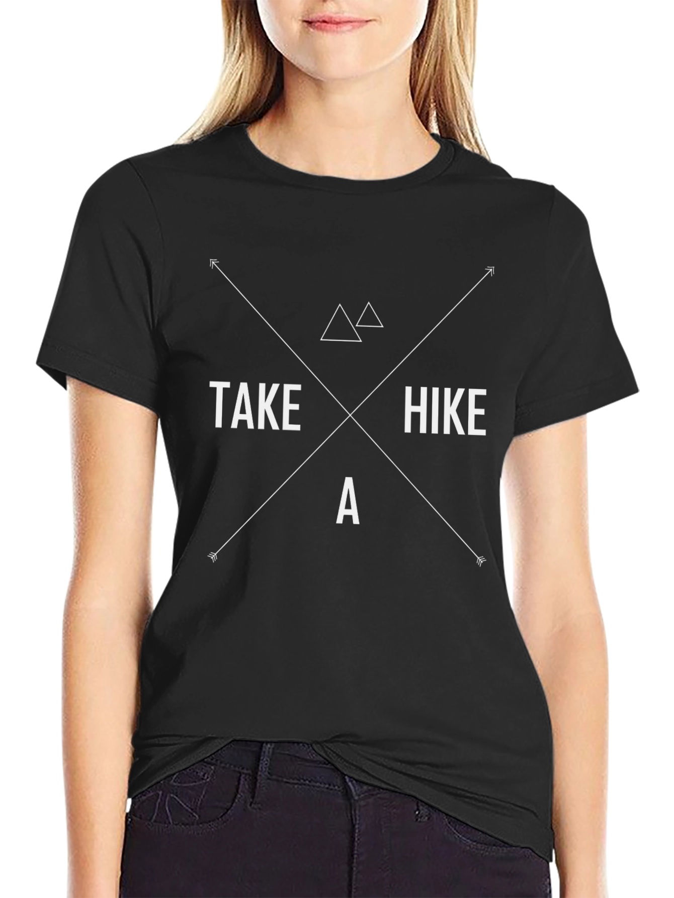 Take a Hike Graphic Tee - Black Casual T-Shirt