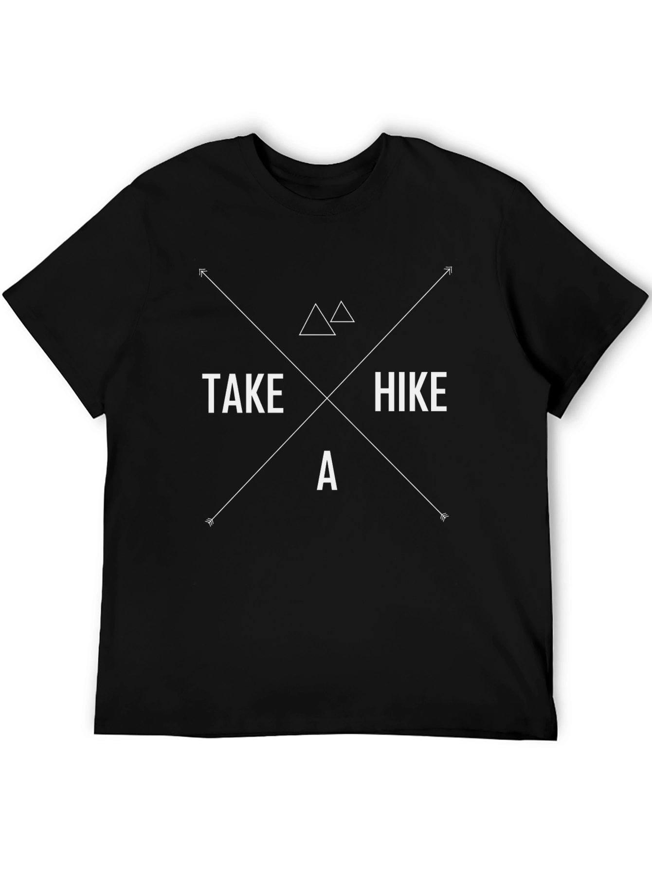 Take a Hike Graphic Tee - Black Casual T-Shirt