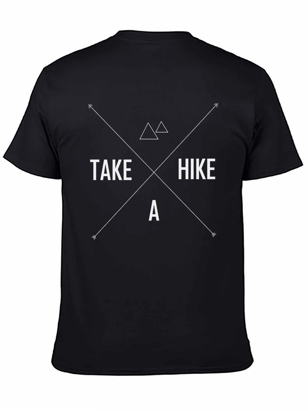 Take a Hike Graphic Tee - Black Casual T-Shirt