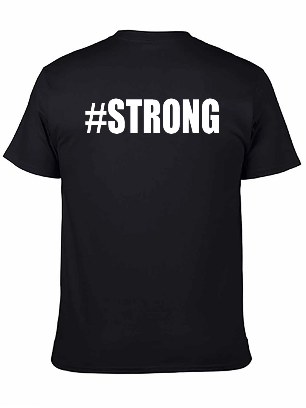 #Strong Graphic Print Crew Neck T-Shirt