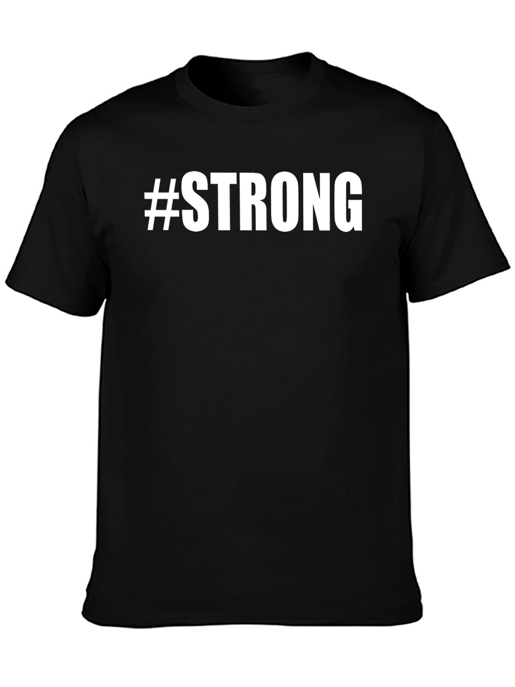 #Strong Graphic Print Crew Neck T-Shirt