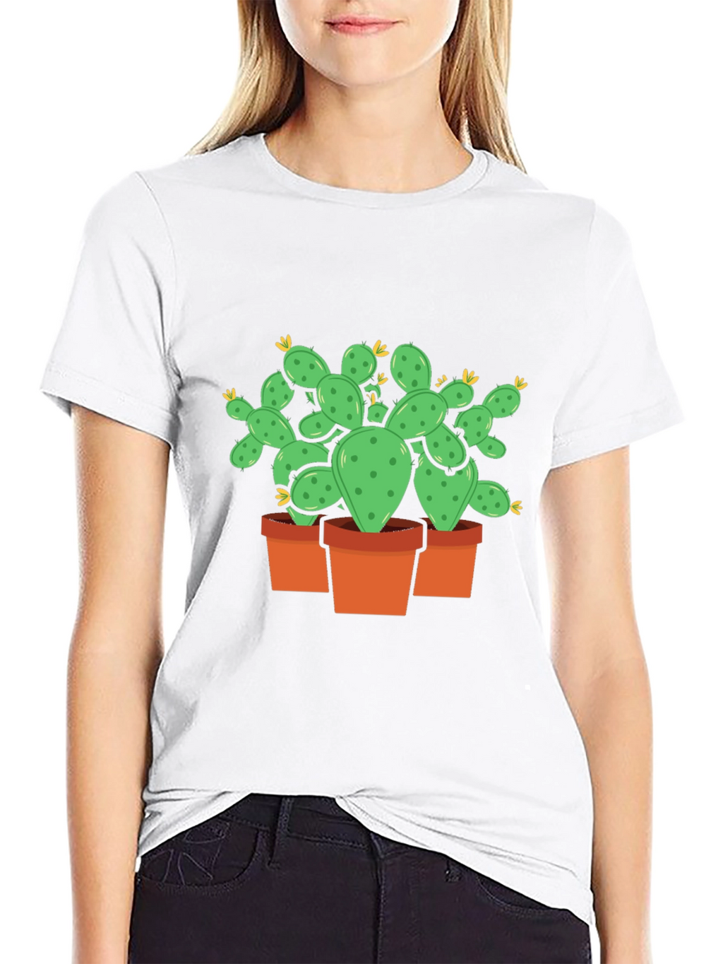 Cactus Plant Graphic T-Shirt - Trendy Desert Style