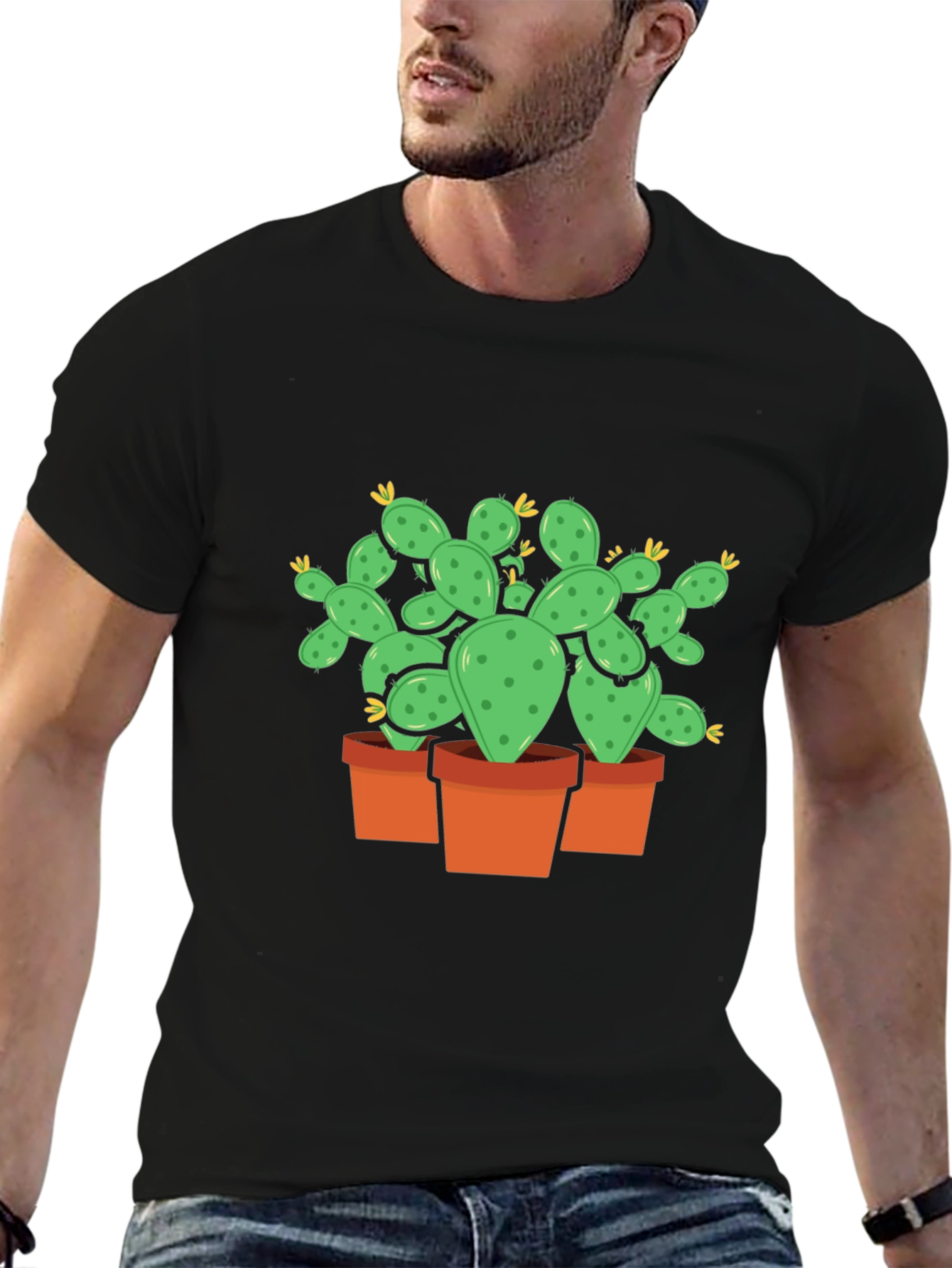 Cactus Plant Graphic T-Shirt - Trendy Desert Style